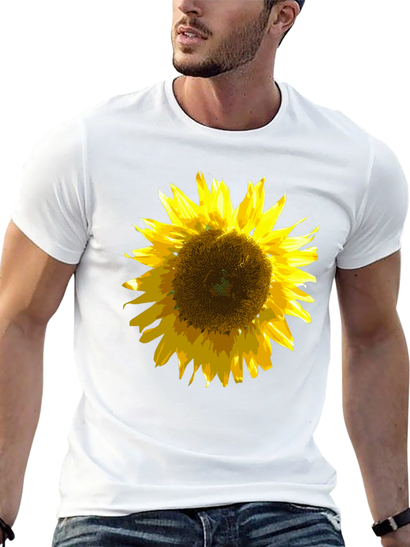 Sunflower Graphic Black T-Shirt