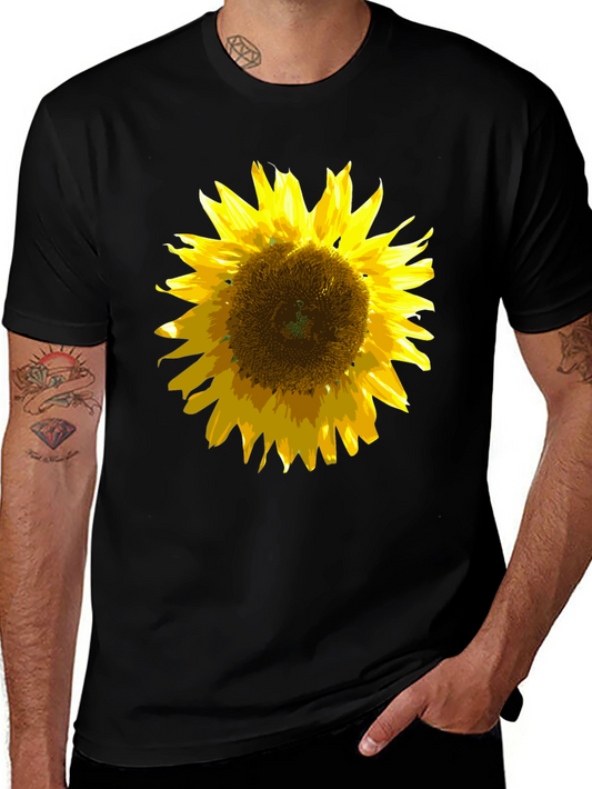 Sunflower Graphic Black T-Shirt