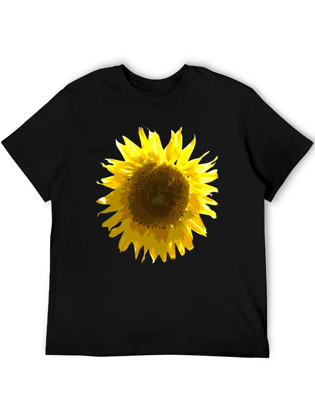 Sunflower Graphic Black T-Shirt