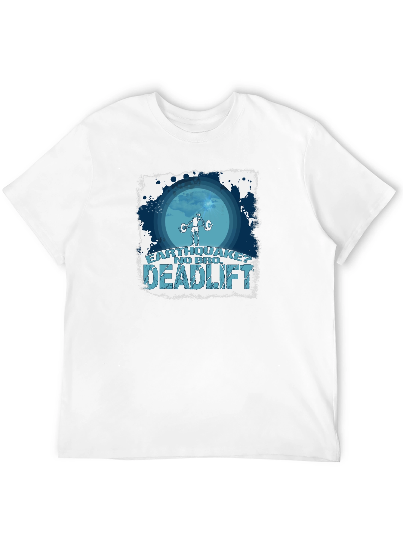 Earthquake No Bro Deadlift Black T-Shirt