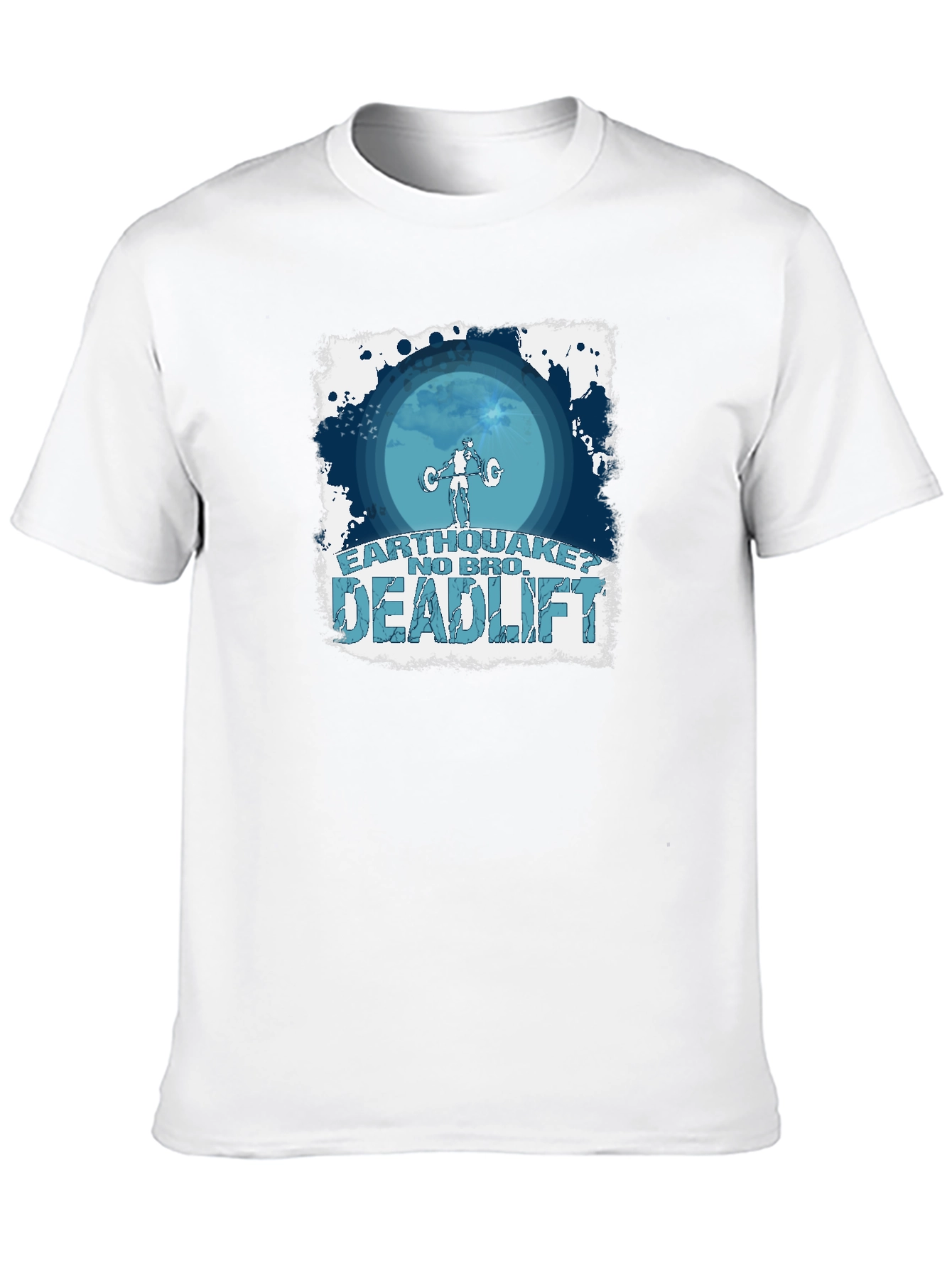 Earthquake No Bro Deadlift Black T-Shirt