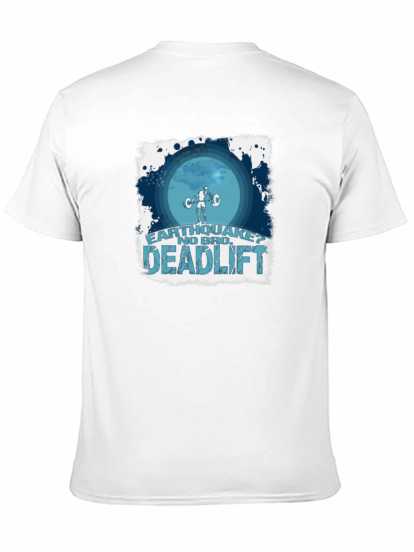 Earthquake No Bro Deadlift Black T-Shirt