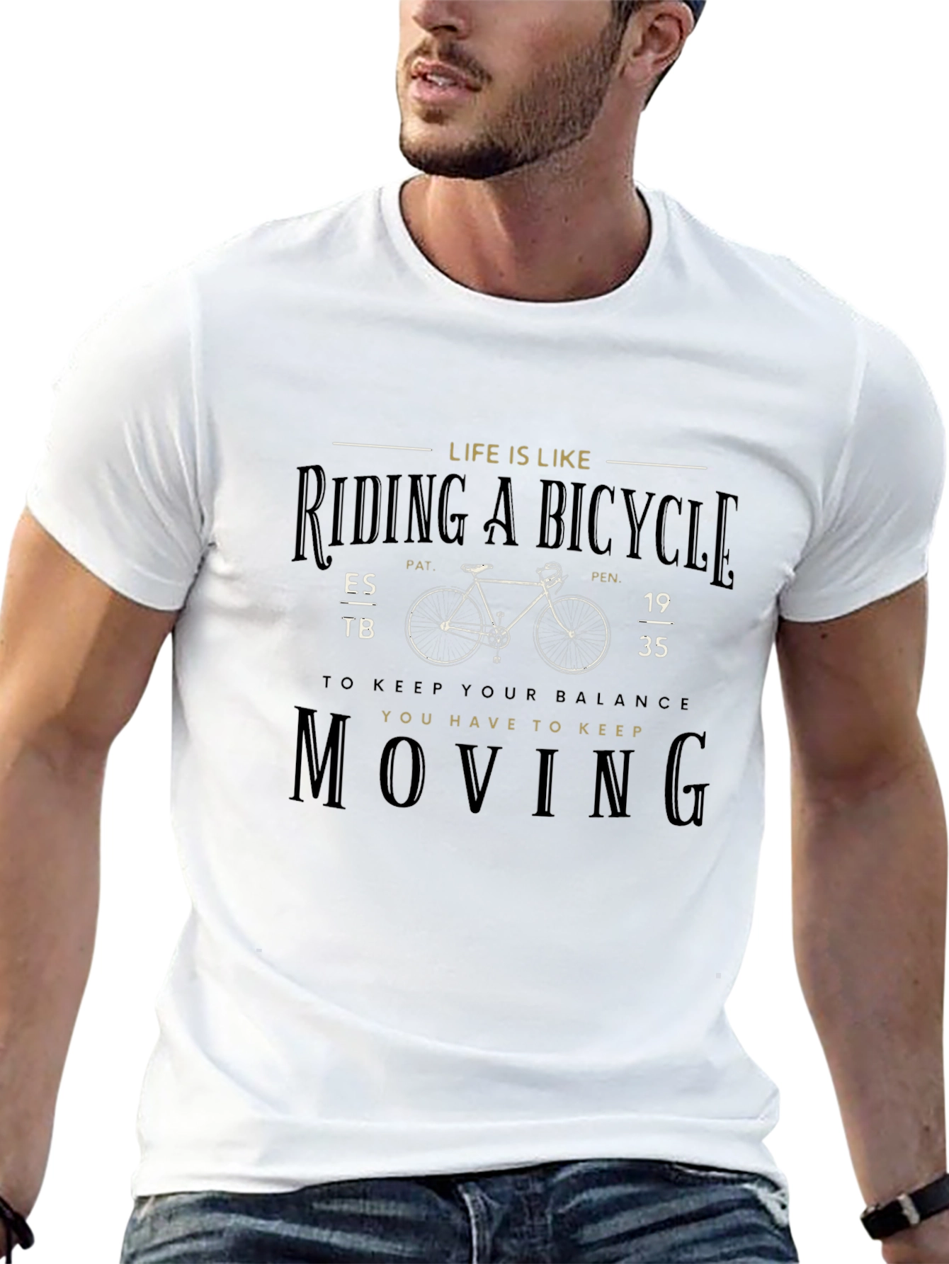 Life is Like Riding a Bicycle Graphic T-Shirt