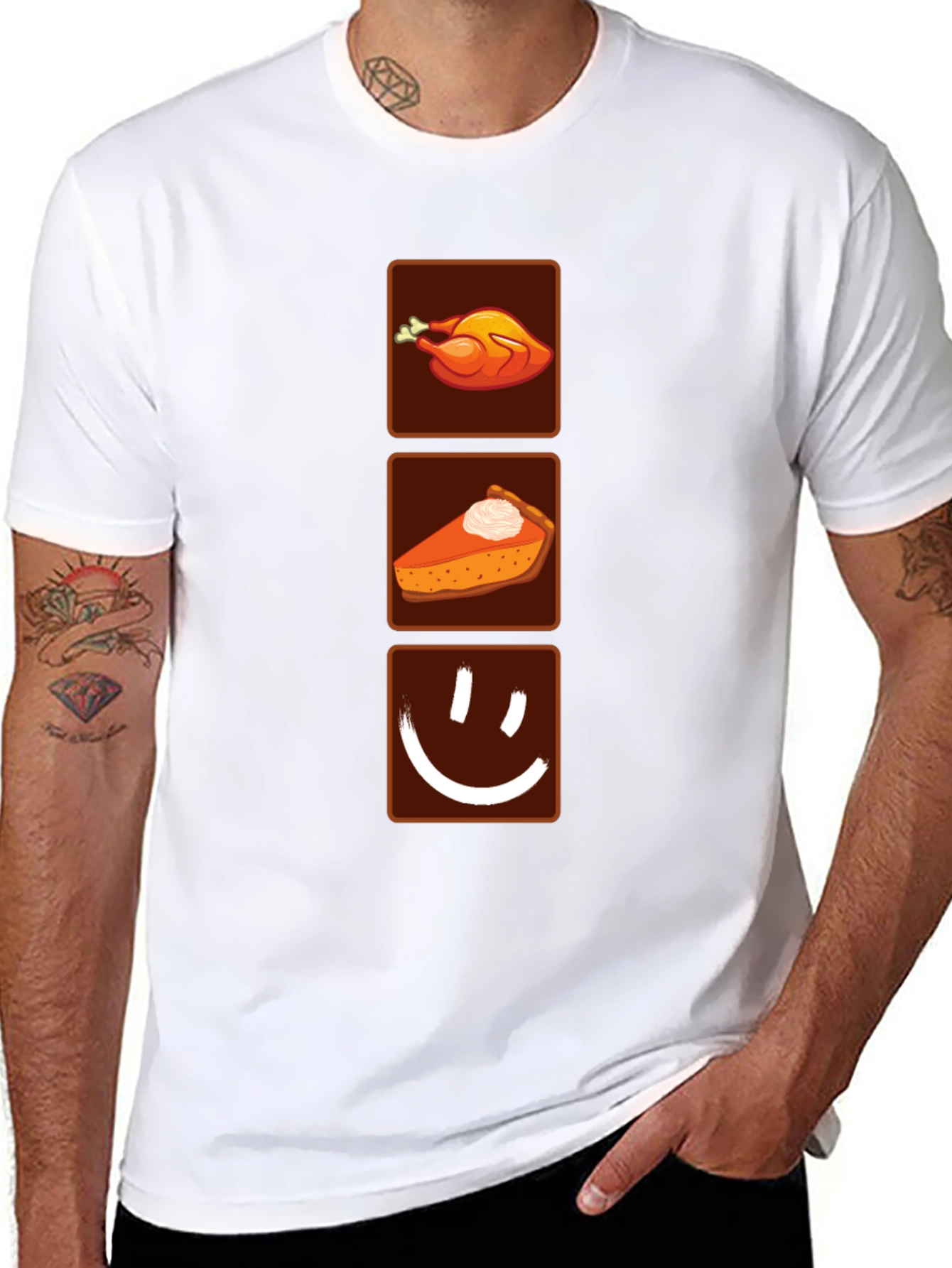 Thanksgiving Menu T-Shirt - Turkey Pie Happy