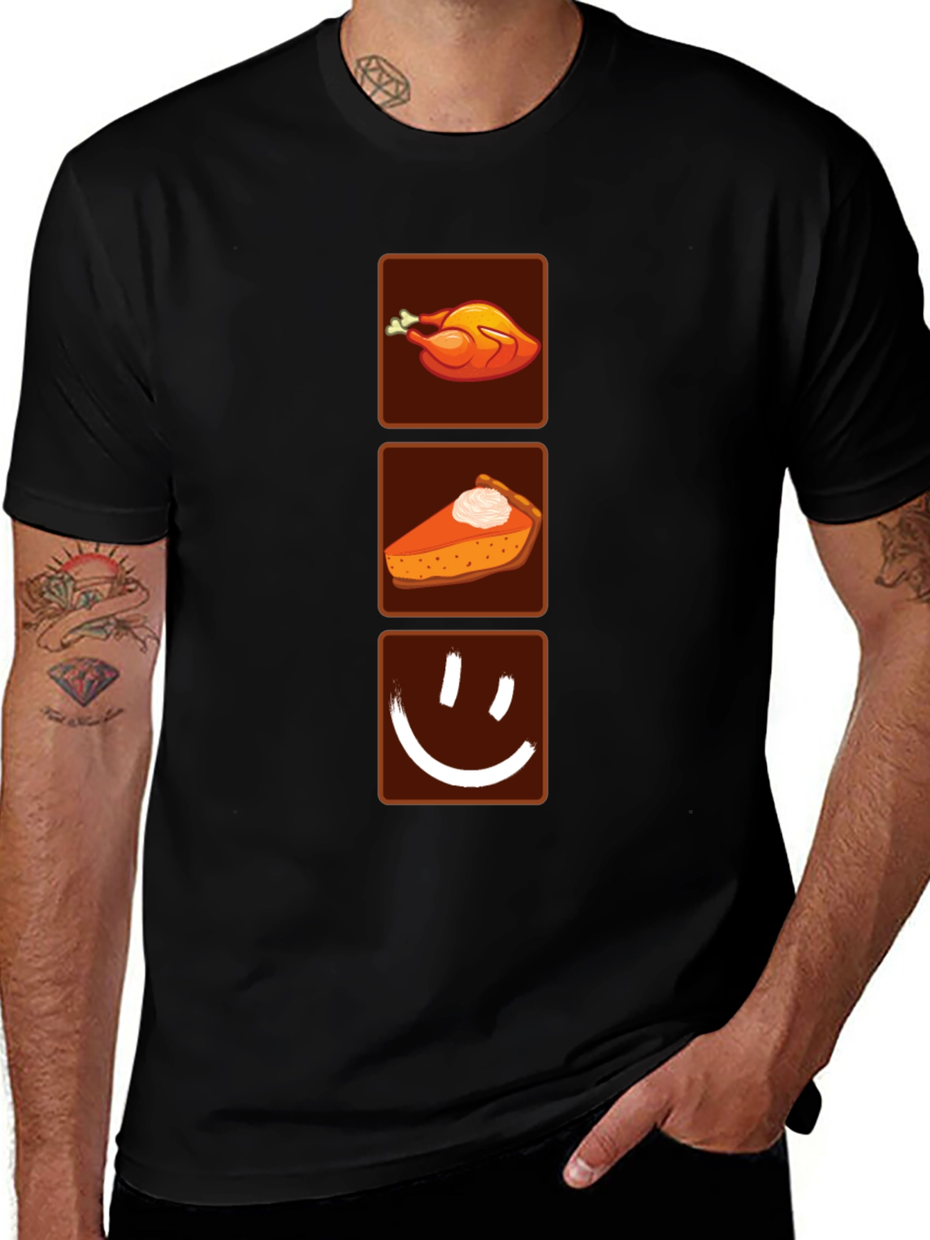 Thanksgiving Menu T-Shirt - Turkey Pie Happy