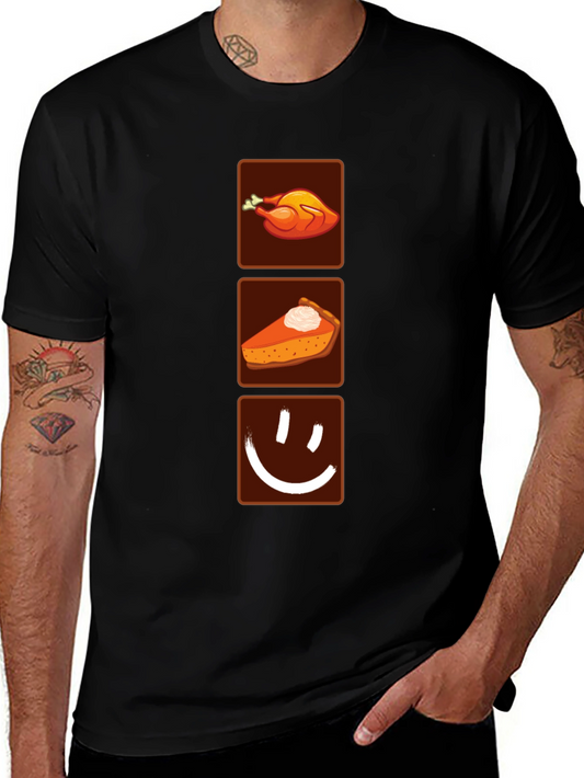 Thanksgiving Menu T-Shirt - Turkey Pie Happy