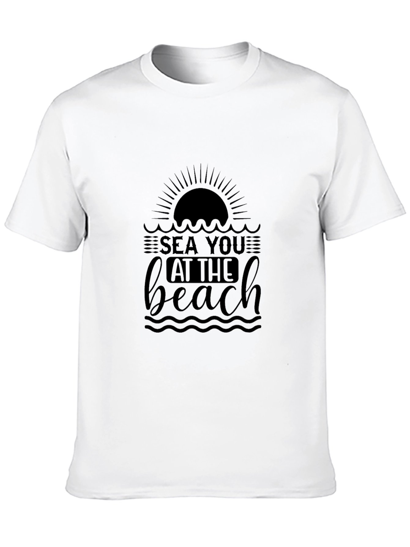 Sea You at the Beach Black Graphic Tee