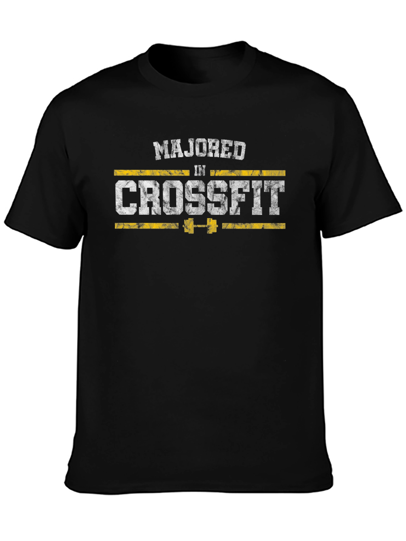 Majored in Crossfit Black Graphic T-Shirt