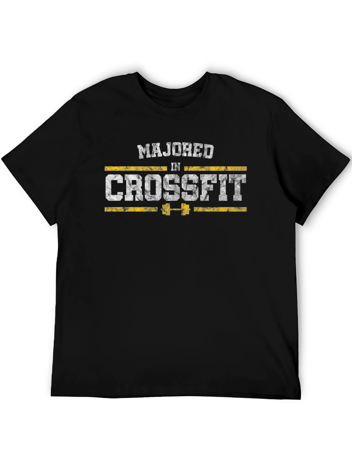 Majored in Crossfit Black Graphic T-Shirt