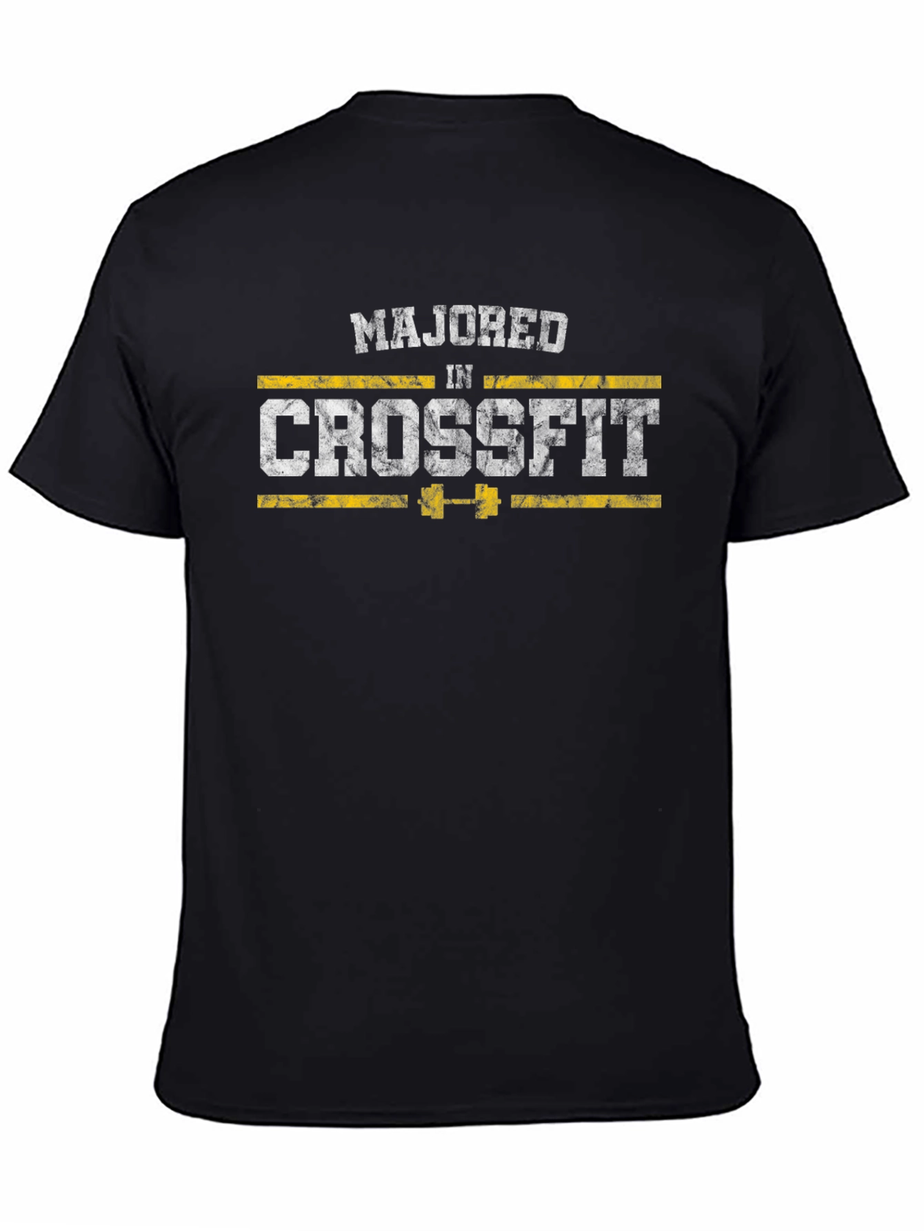 Majored in Crossfit Black Graphic T-Shirt
