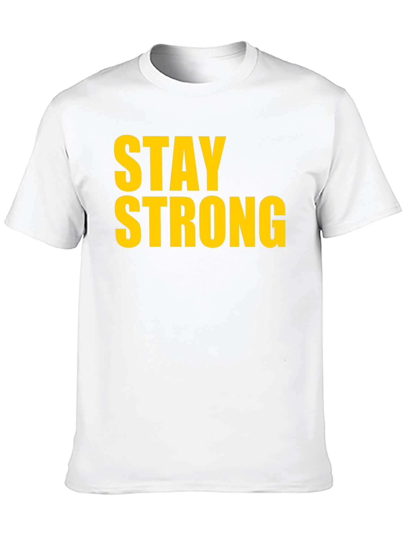 Stay Strong Graphic Tee - Black Cotton T-Shirt