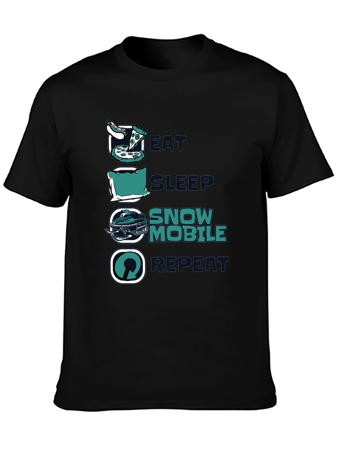 Eat Sleep Snowmobile Repeat T-Shirt