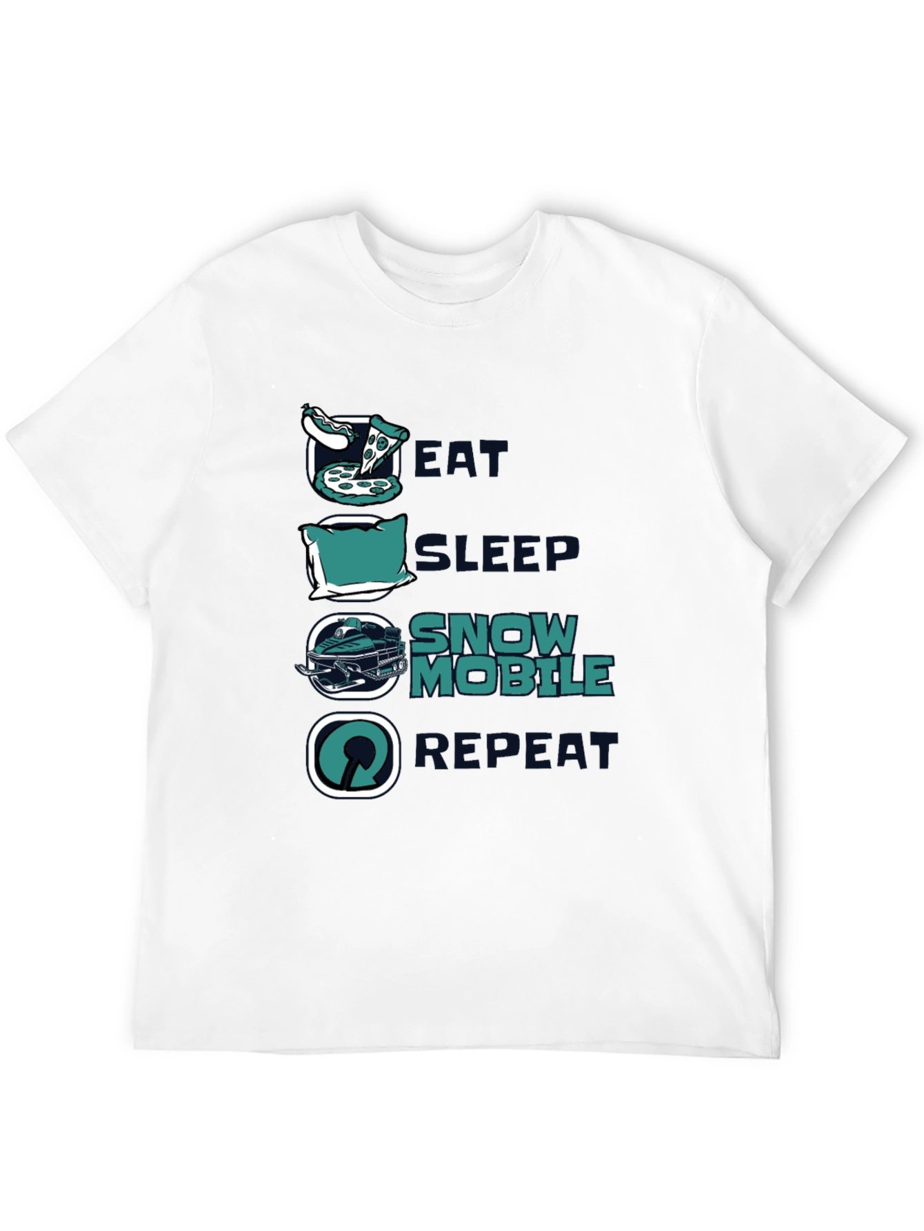 Eat Sleep Snowmobile Repeat T-Shirt