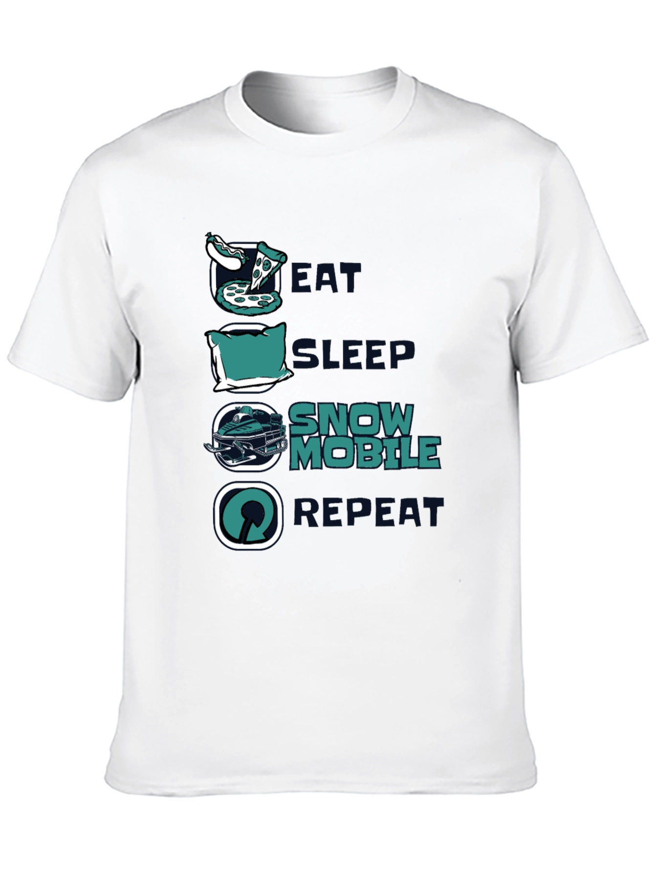 Eat Sleep Snowmobile Repeat T-Shirt