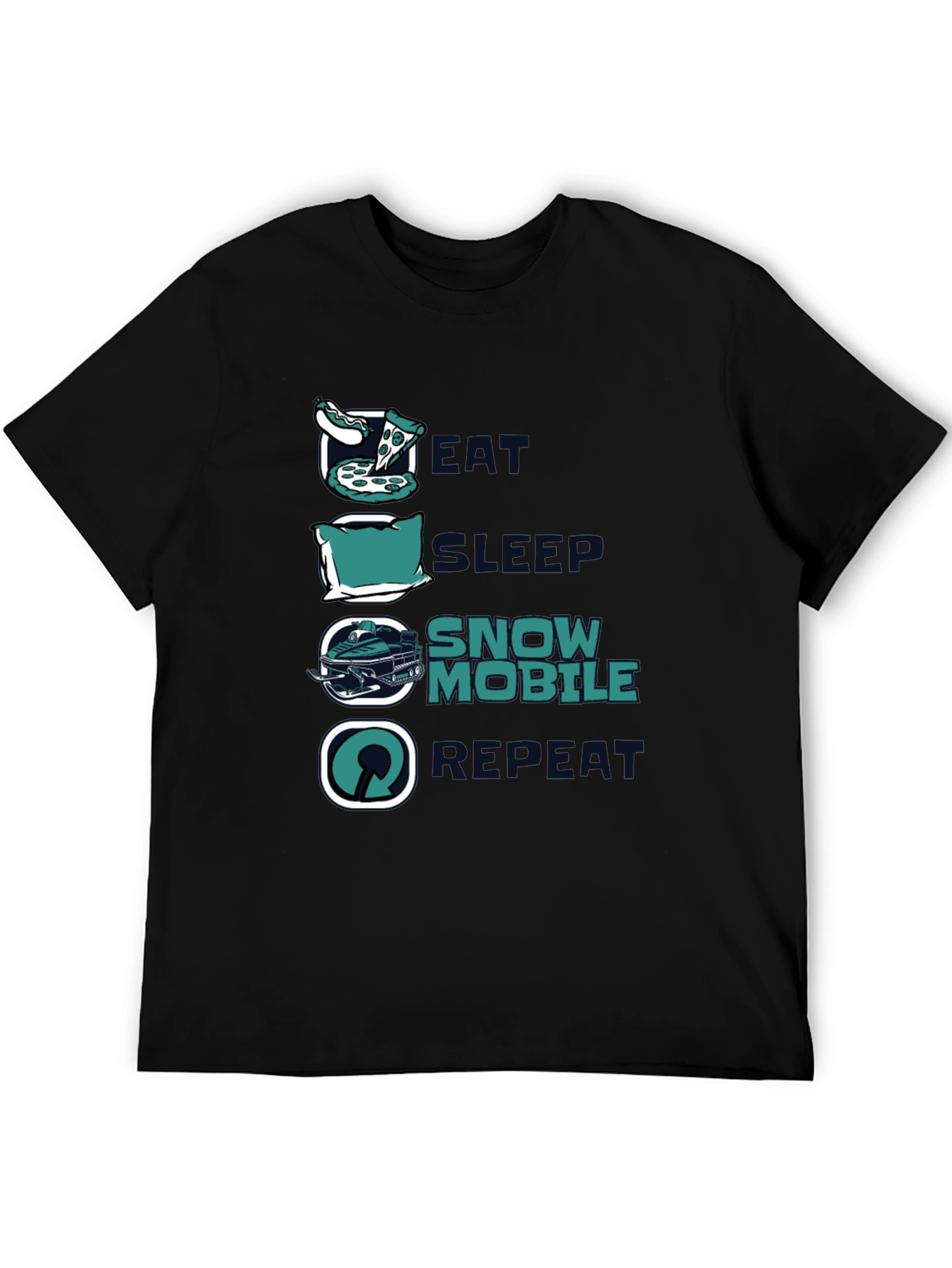 Eat Sleep Snowmobile Repeat T-Shirt