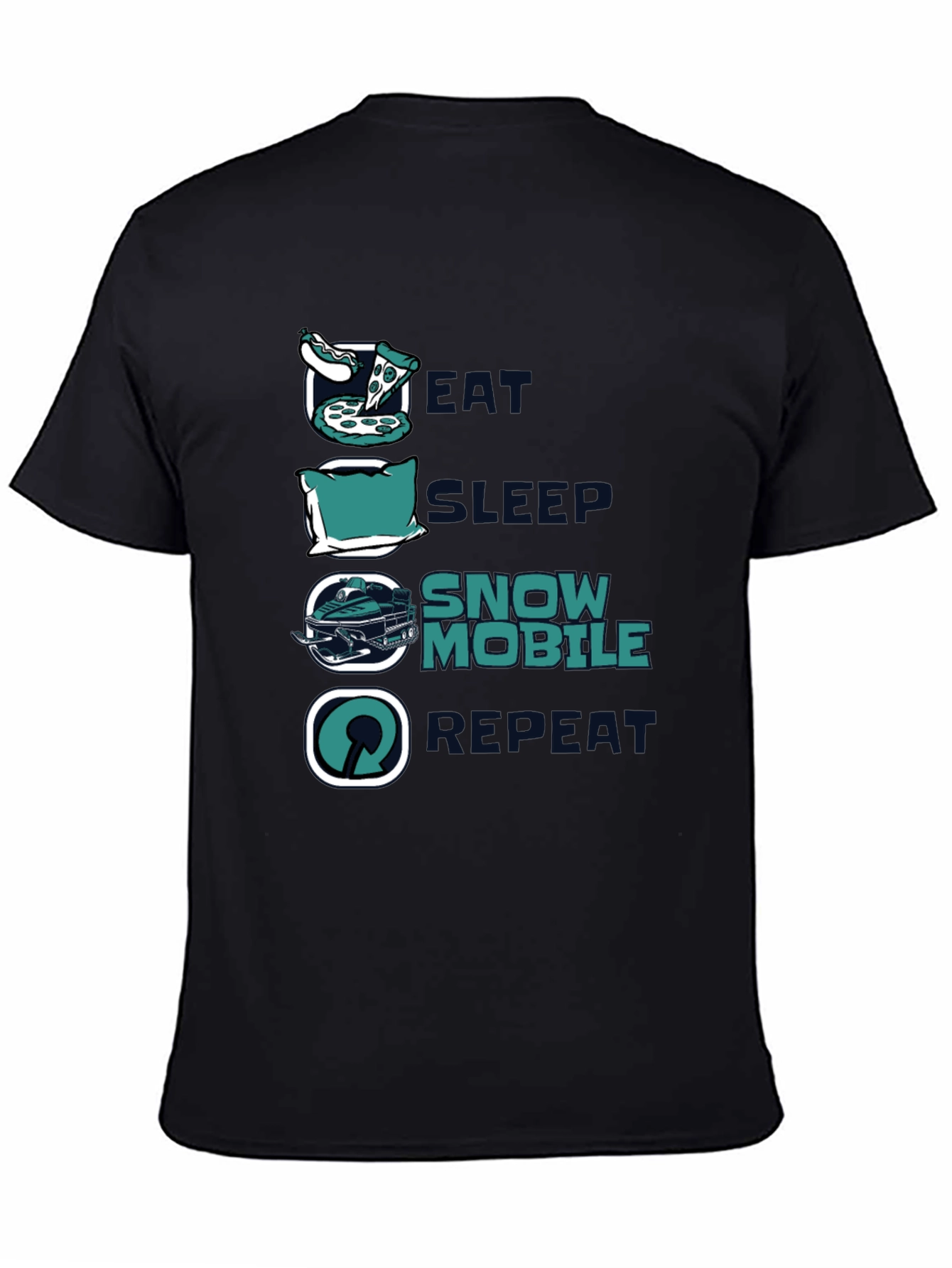 Eat Sleep Snowmobile Repeat T-Shirt