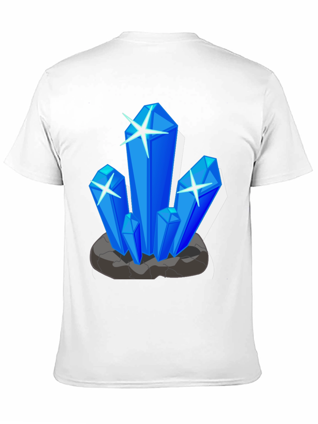 Crystal Gem Graphic Tee - Black Cotton T-Shirt
