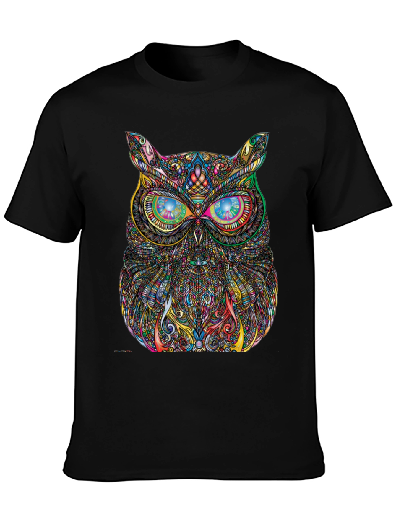 Psychedelic Owl Graphic Tee - Vibrant Print