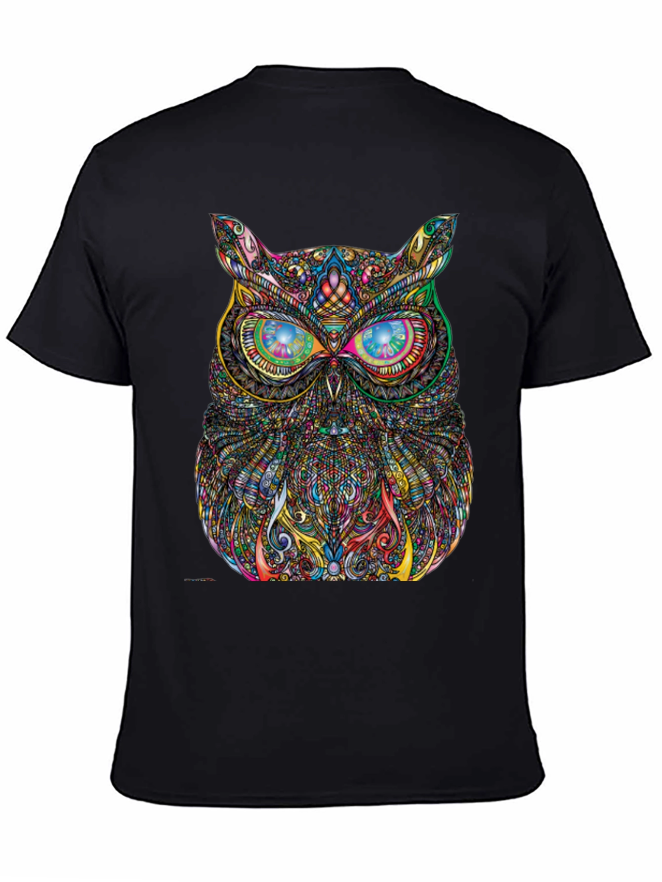 Psychedelic Owl Graphic Tee - Vibrant Print