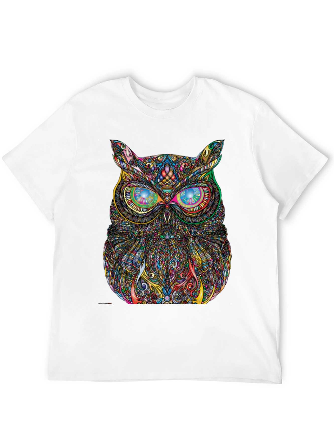 Psychedelic Owl Graphic Tee - Vibrant Print