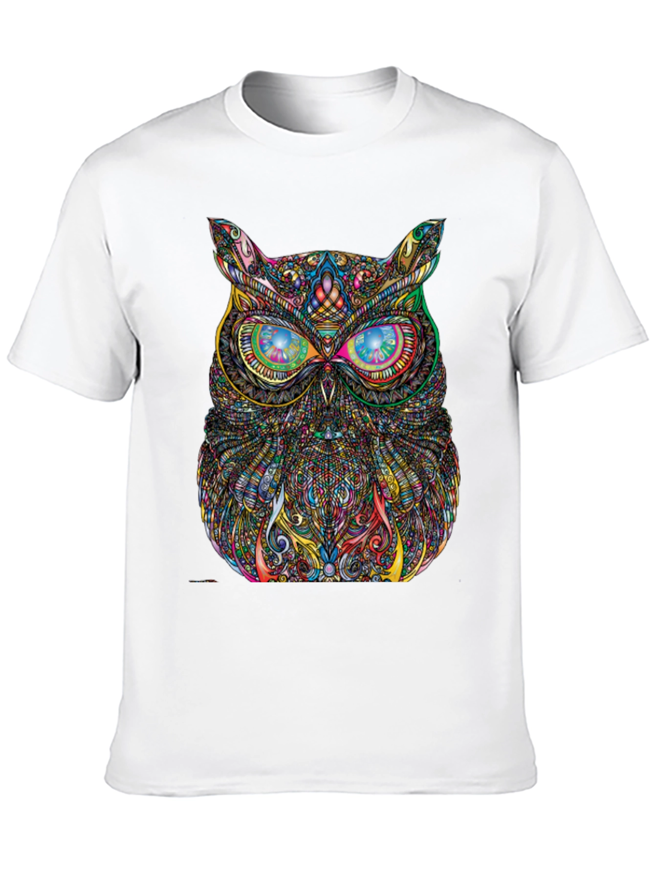 Psychedelic Owl Graphic Tee - Vibrant Print