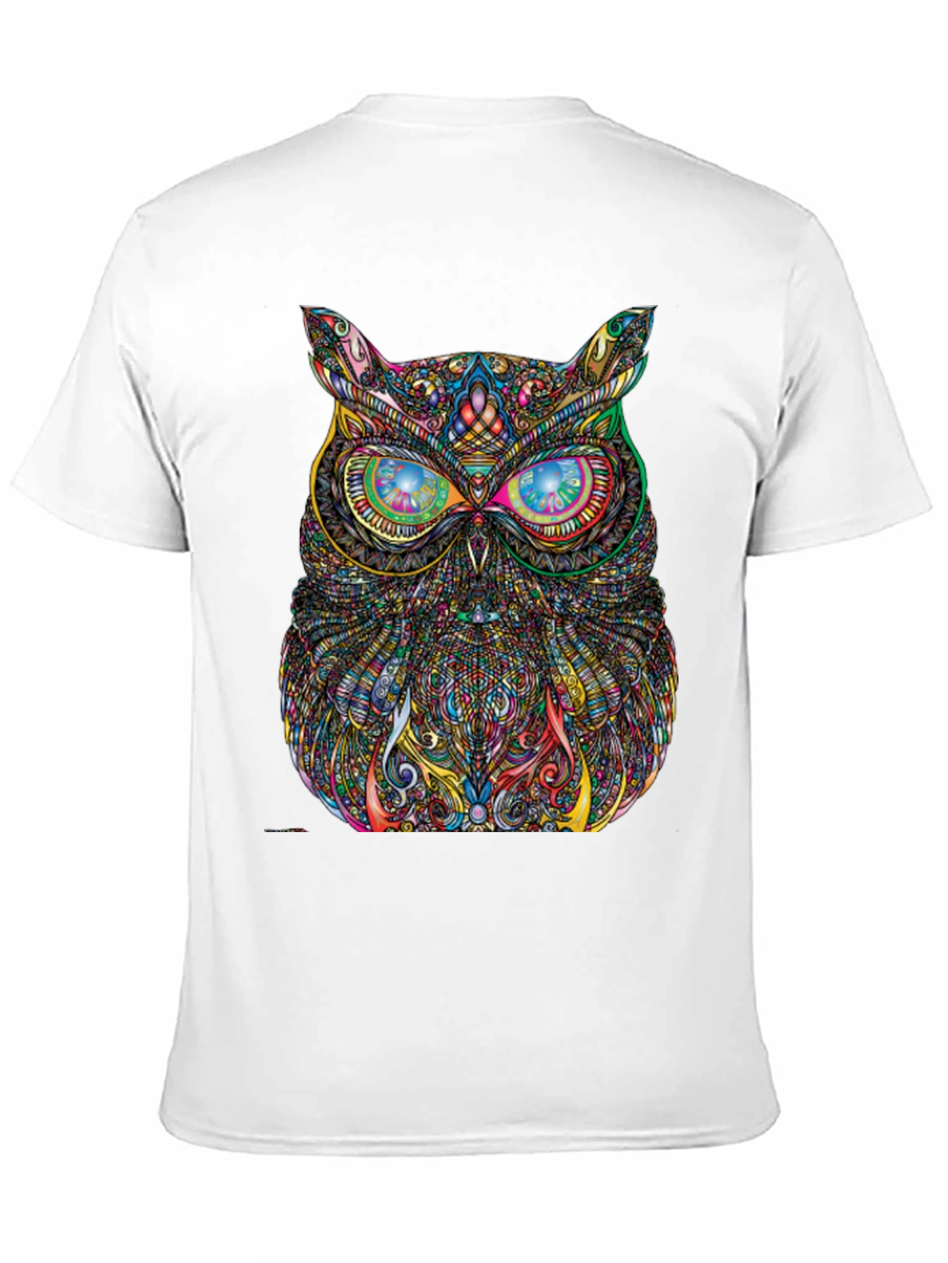 Psychedelic Owl Graphic Tee - Vibrant Print