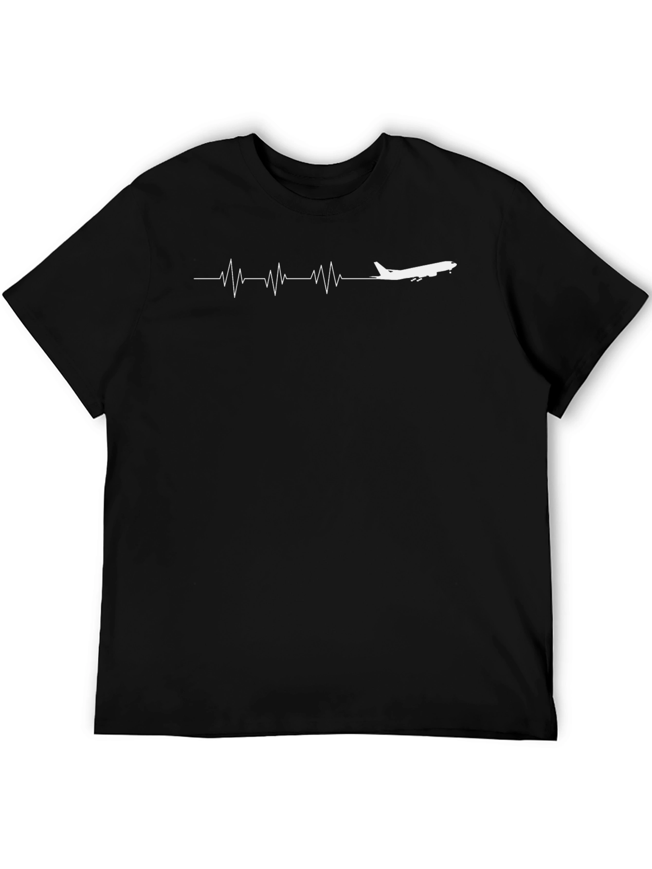 Airplane Heartbeat T-Shirt - Aviation Enthusiast Tee
