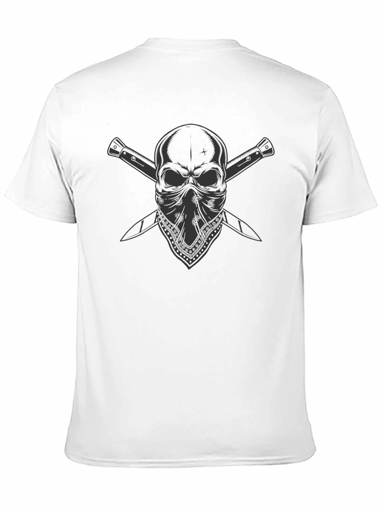 Skull Bandana T-Shirt - Edgy Graphic Tee