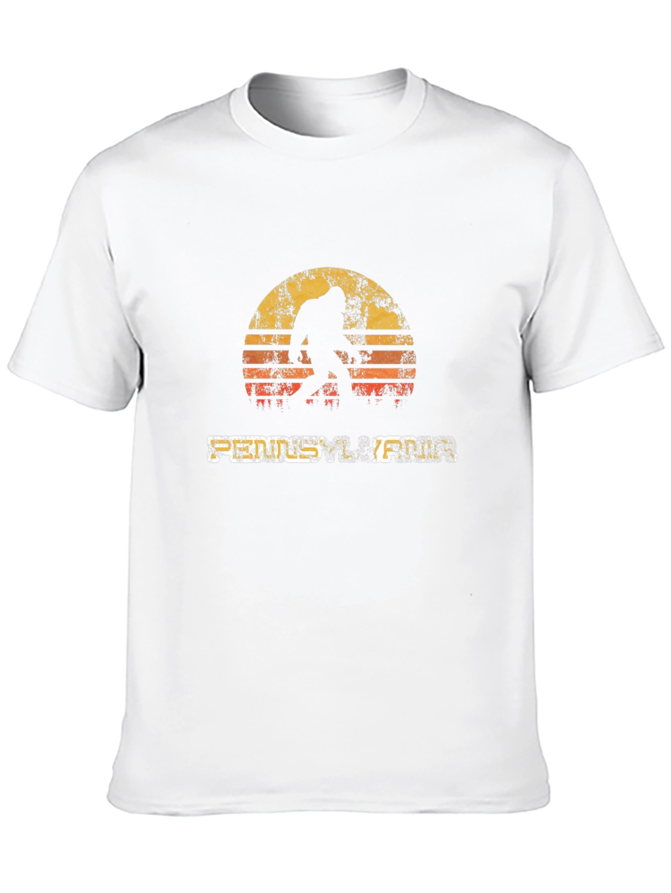 Bigfoot Sunset Graphic T-Shirt - Mystery Legend Adventure