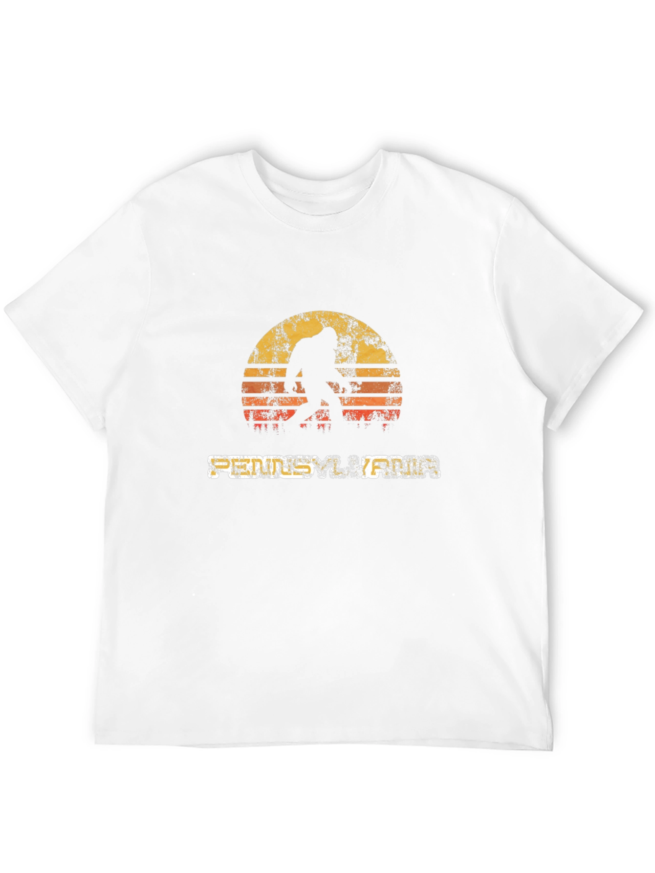 Bigfoot Sunset Graphic T-Shirt - Mystery Legend Adventure