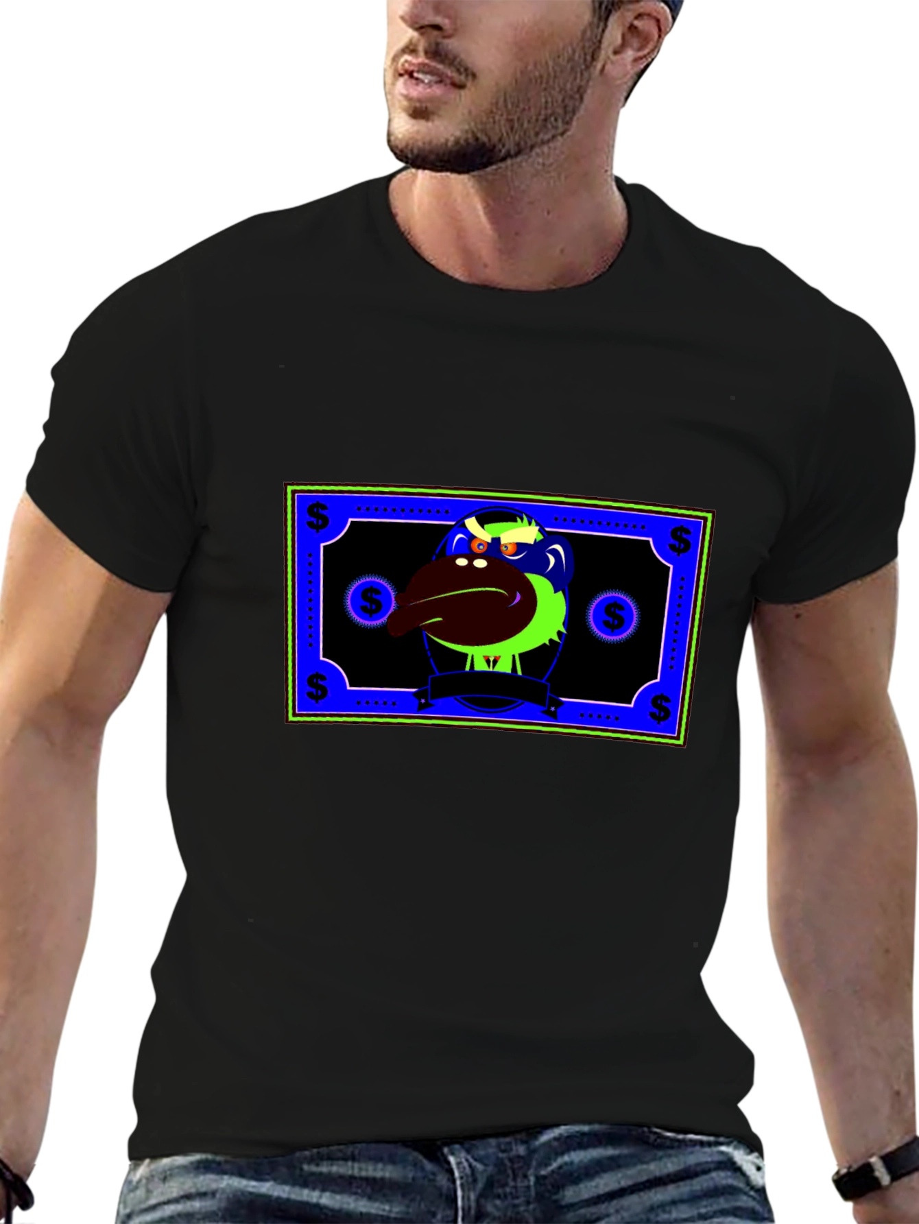 Money Monster Graphic Tee - Unique Black T-Shirt