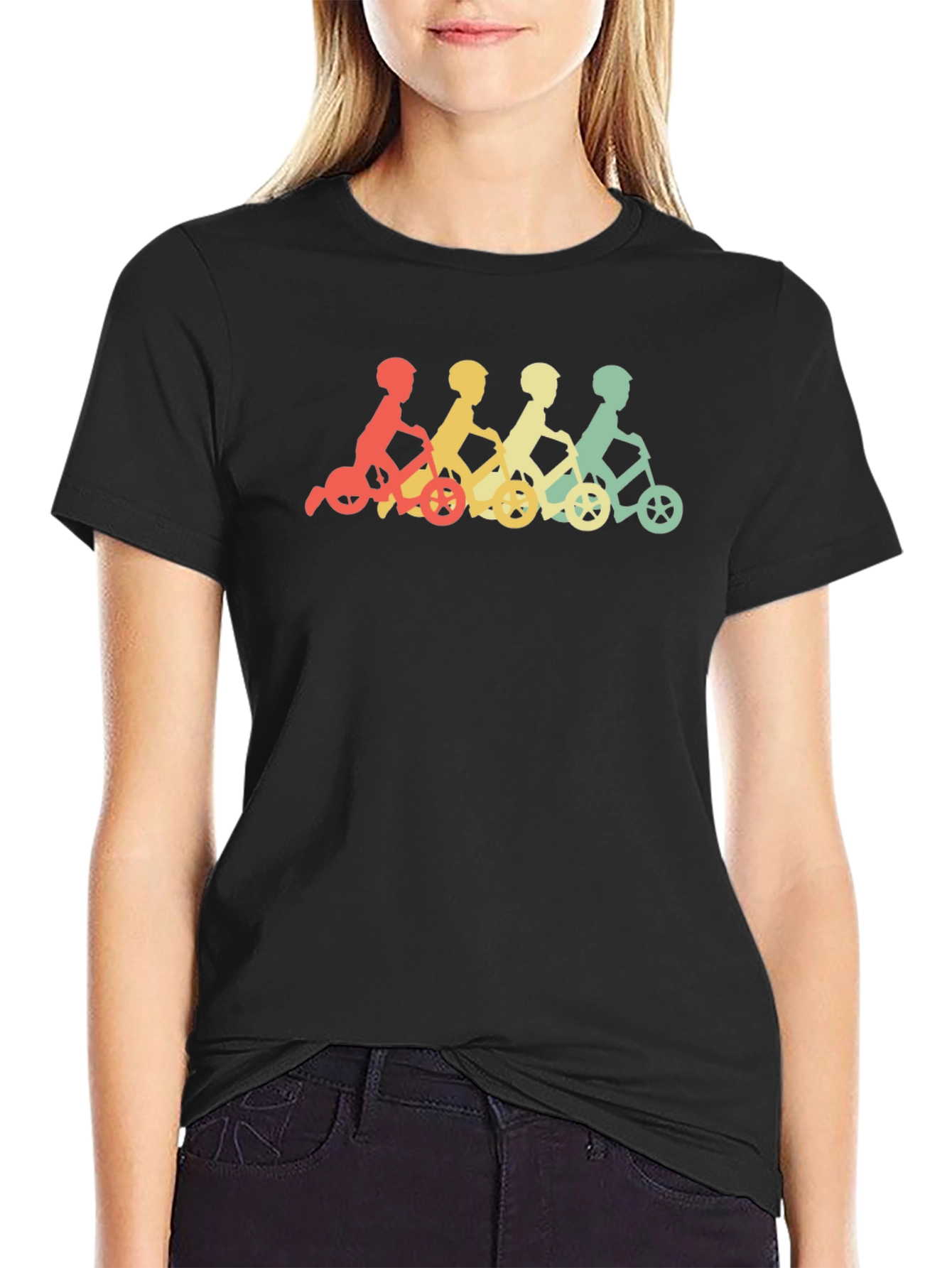 Retro Kids on Tricycles Graphic Tee