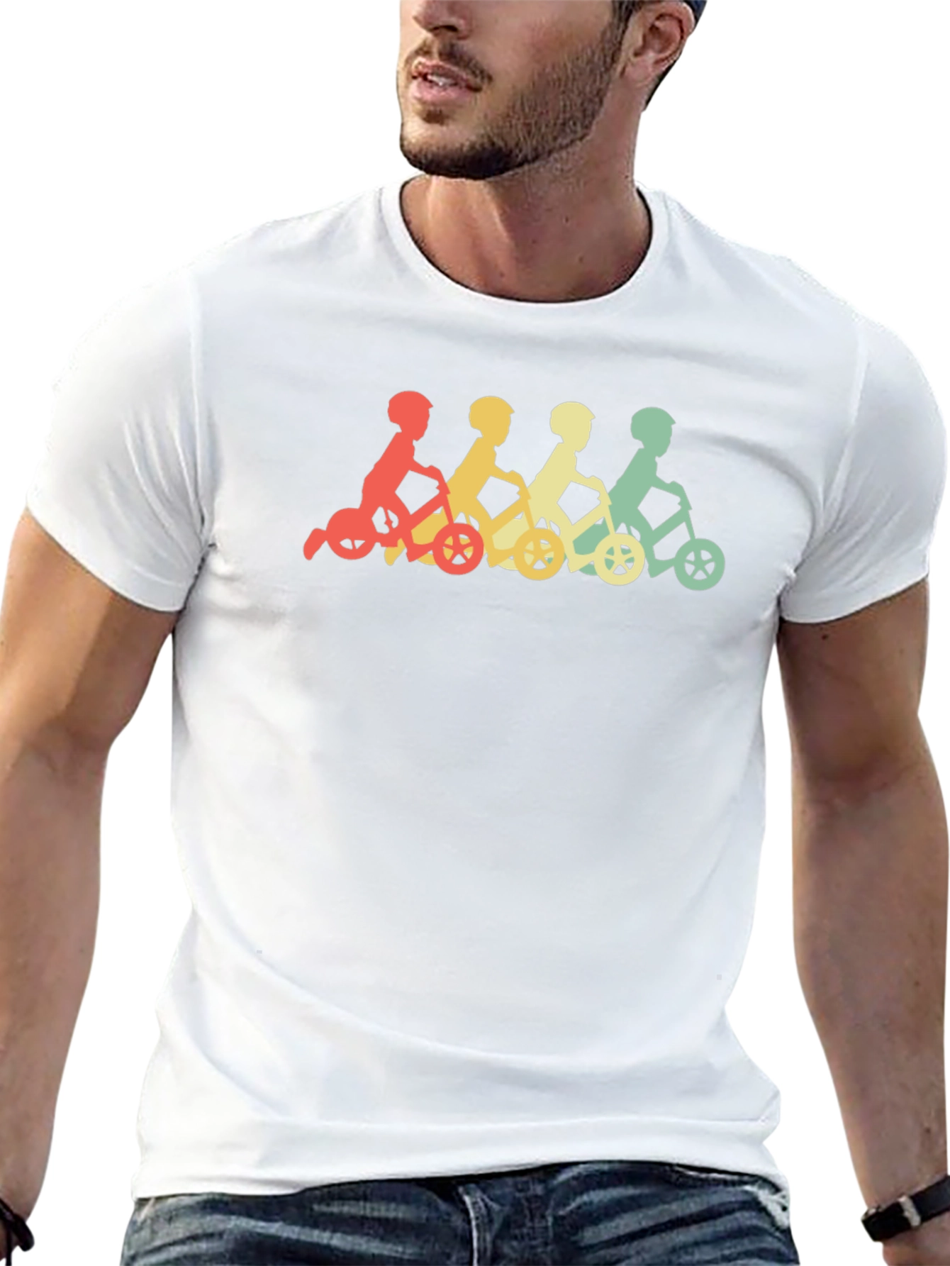 Retro Kids on Tricycles Graphic Tee