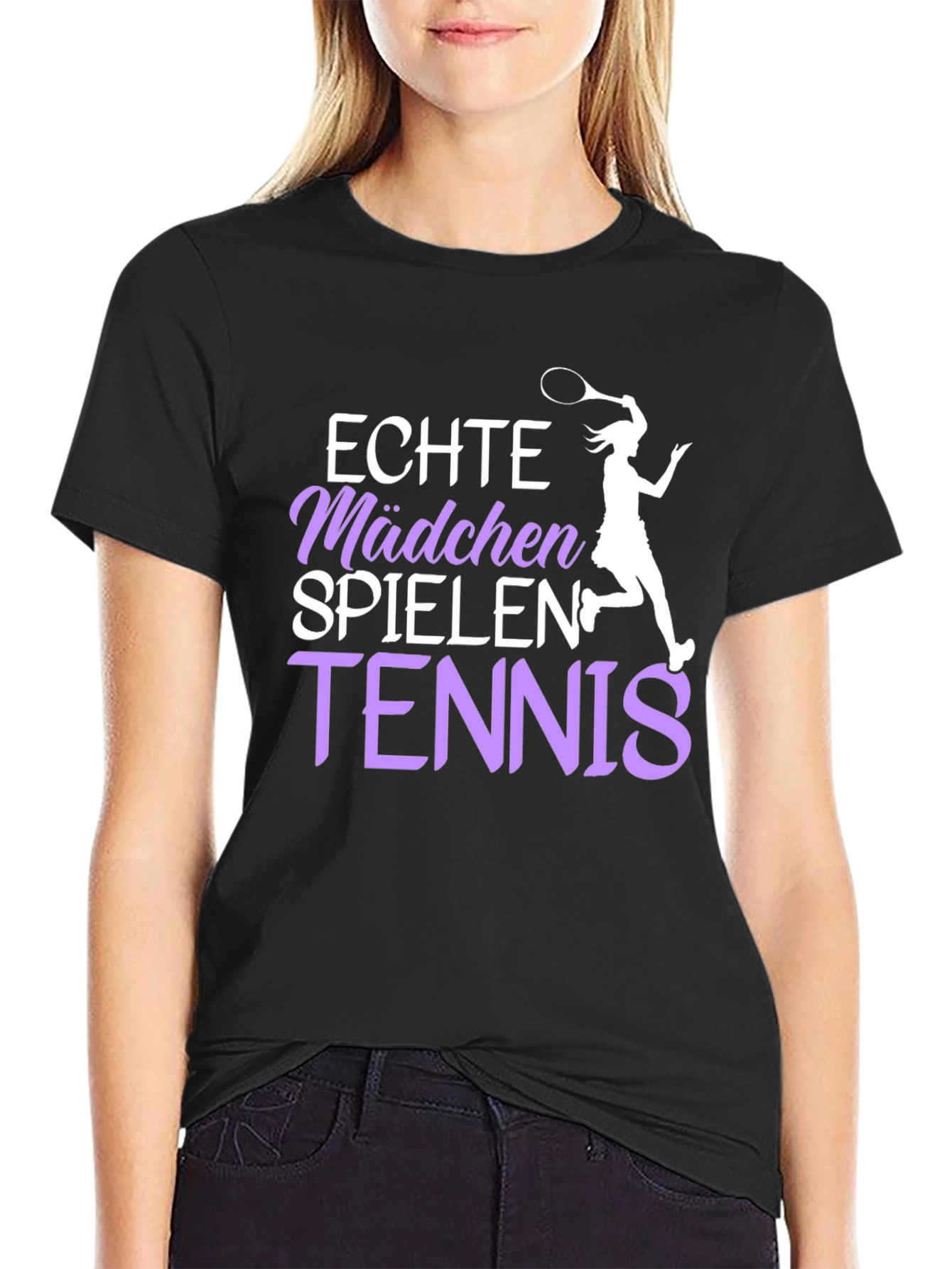 Echte Mädchen Tennis Graphic T-Shirt