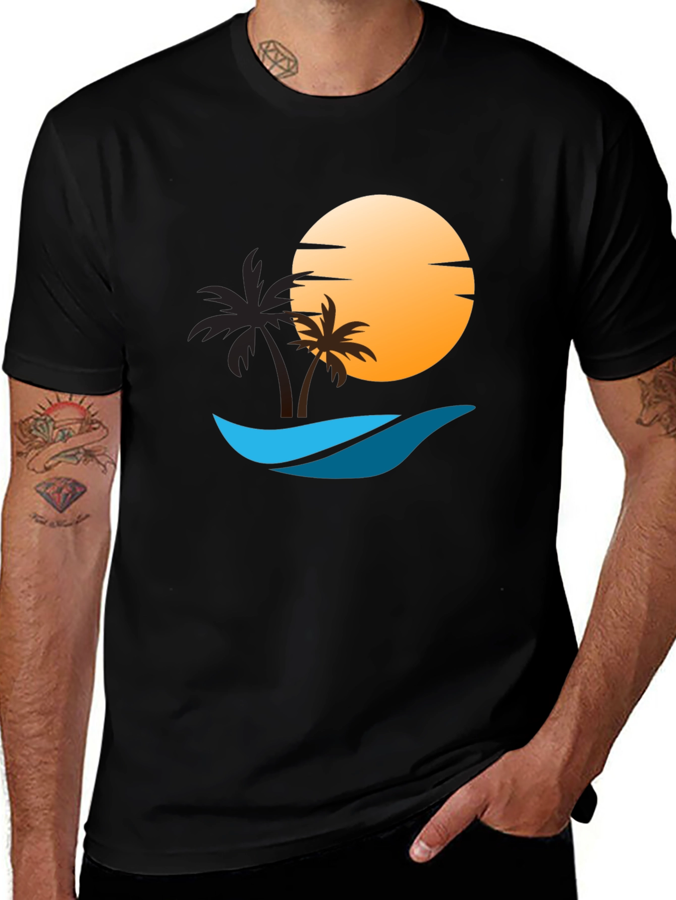 Sunset Beach Graphic T-Shirt