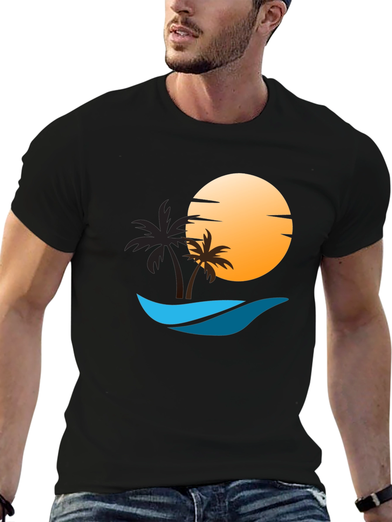Sunset Beach Graphic T-Shirt