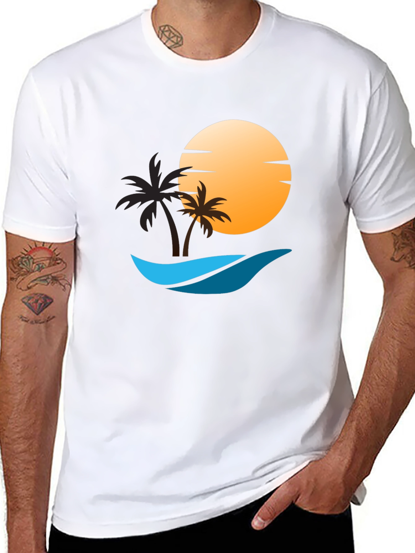 Sunset Beach Graphic T-Shirt