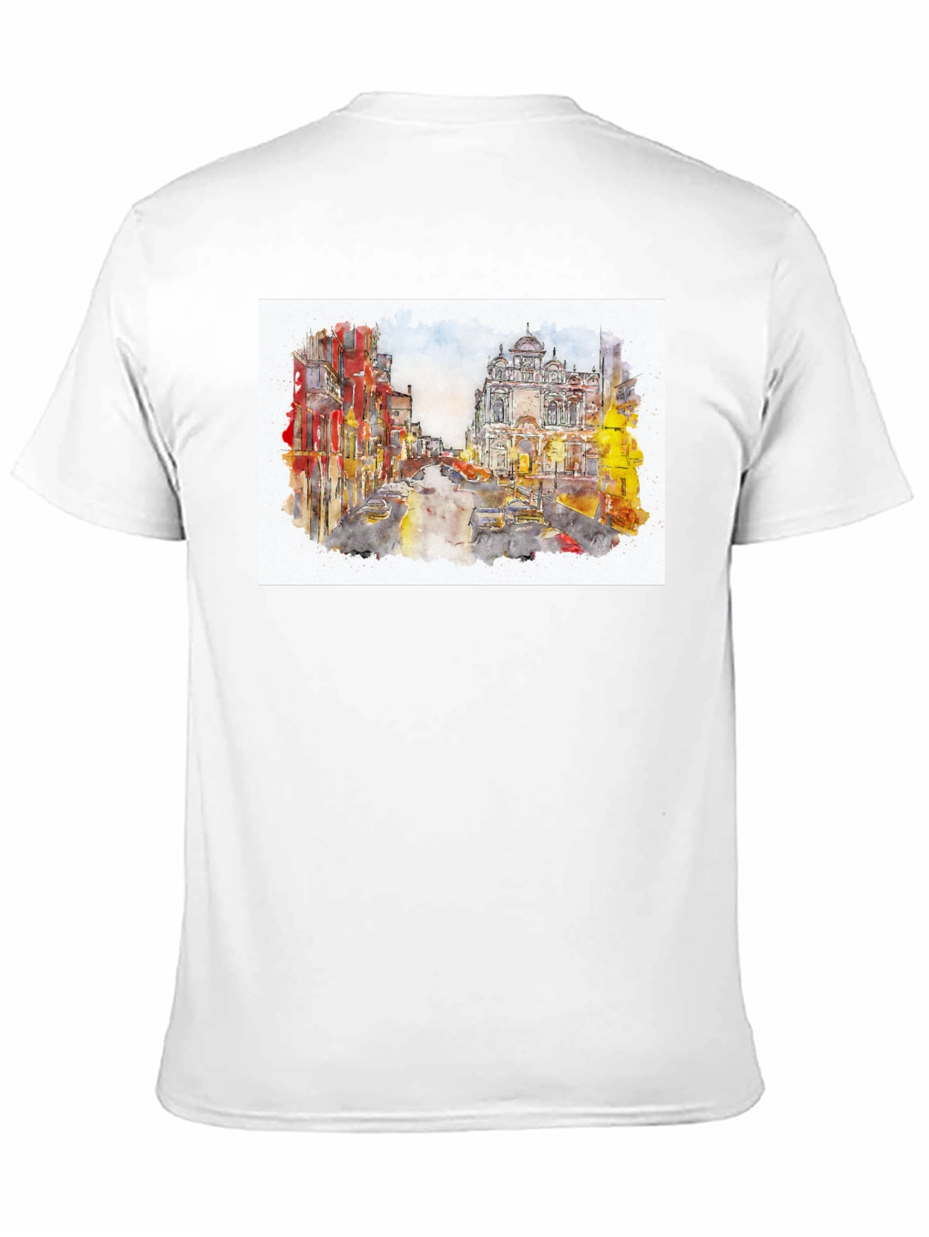 Watercolor Cityscape Graphic T-Shirt