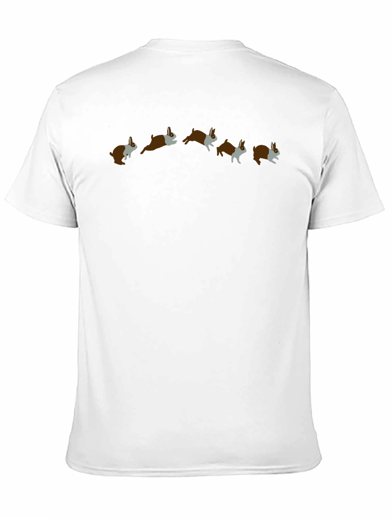 Rabbit Hop T-Shirt - Black Casual Graphic Tee