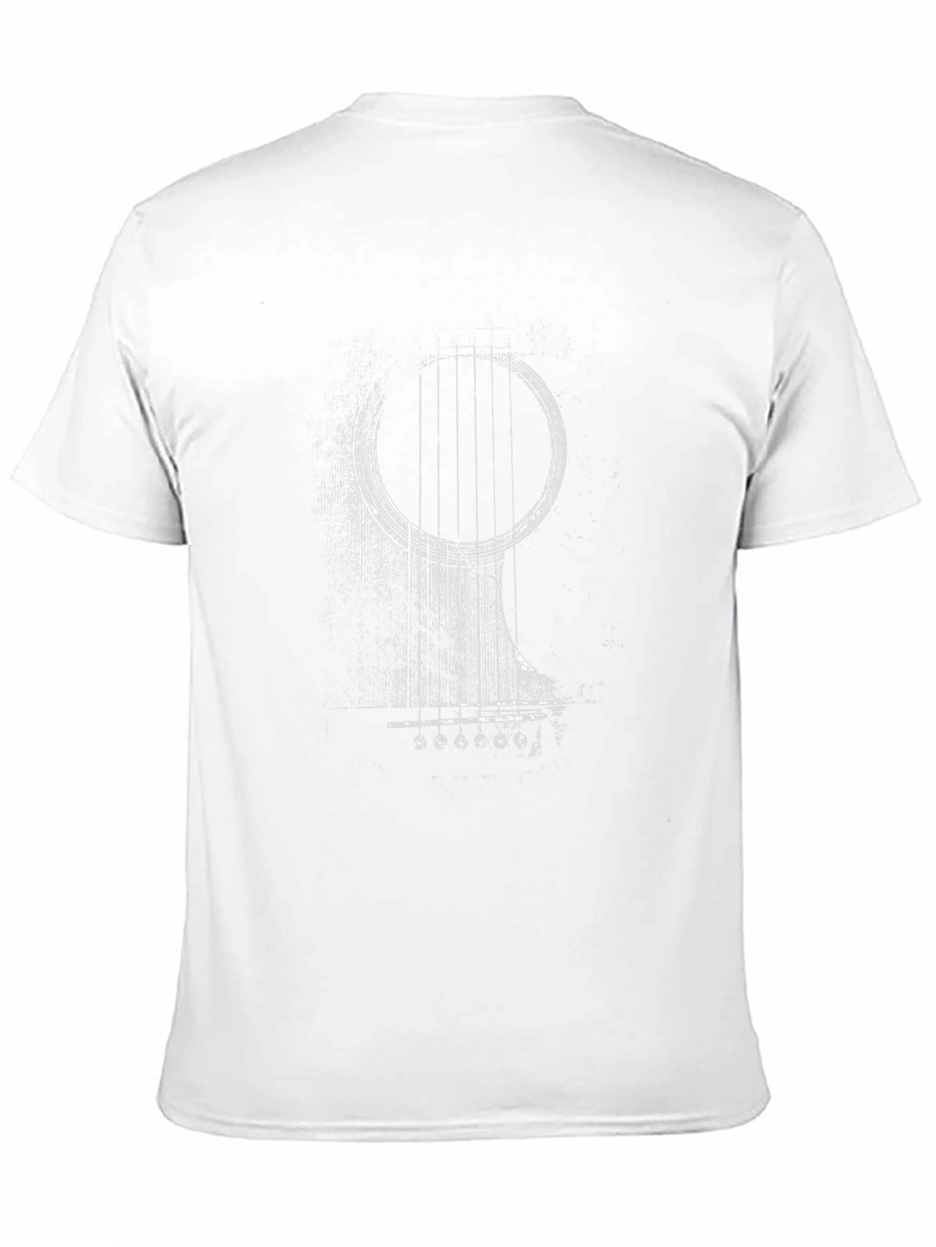 Guitar Print Black T-Shirt