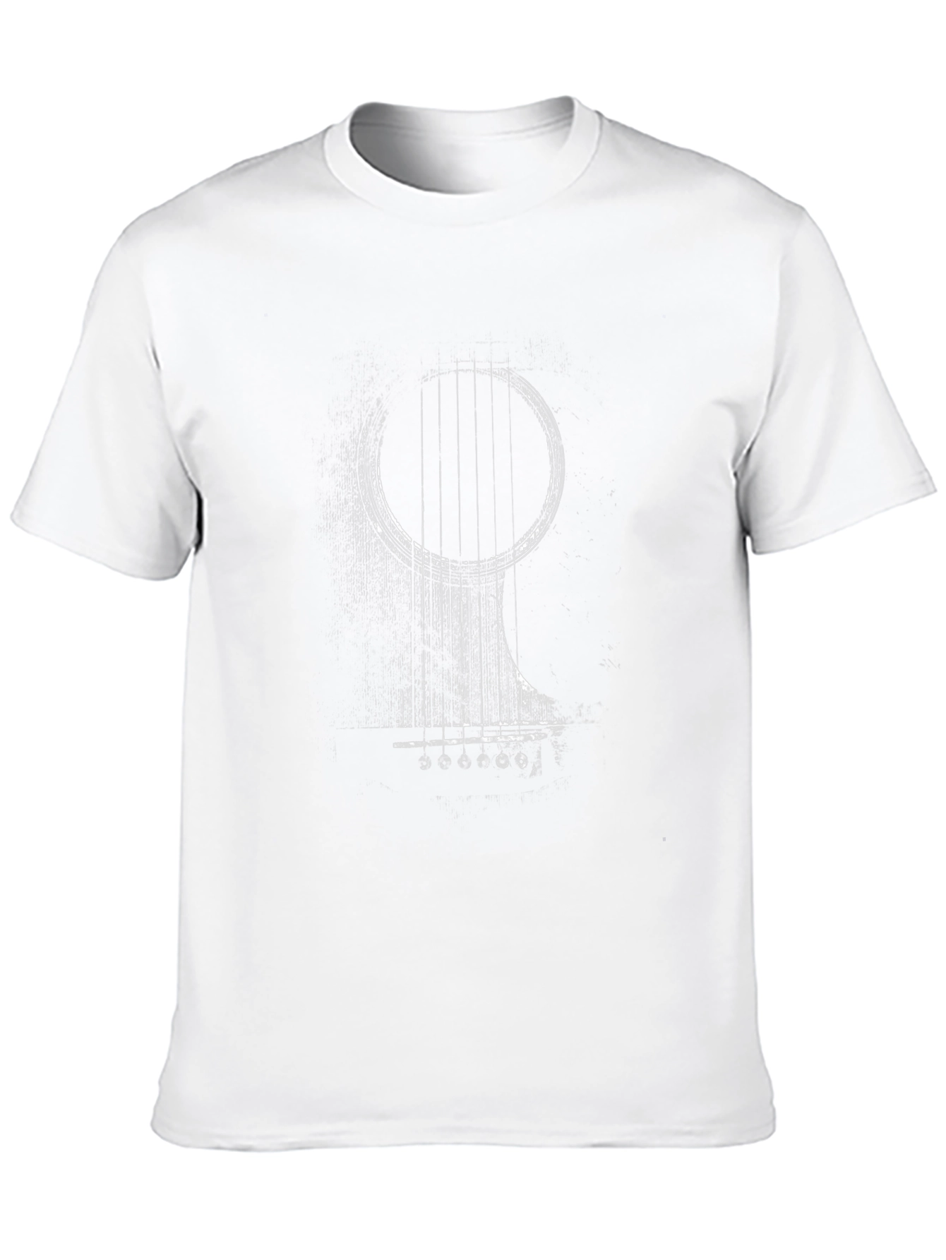 Guitar Print Black T-Shirt