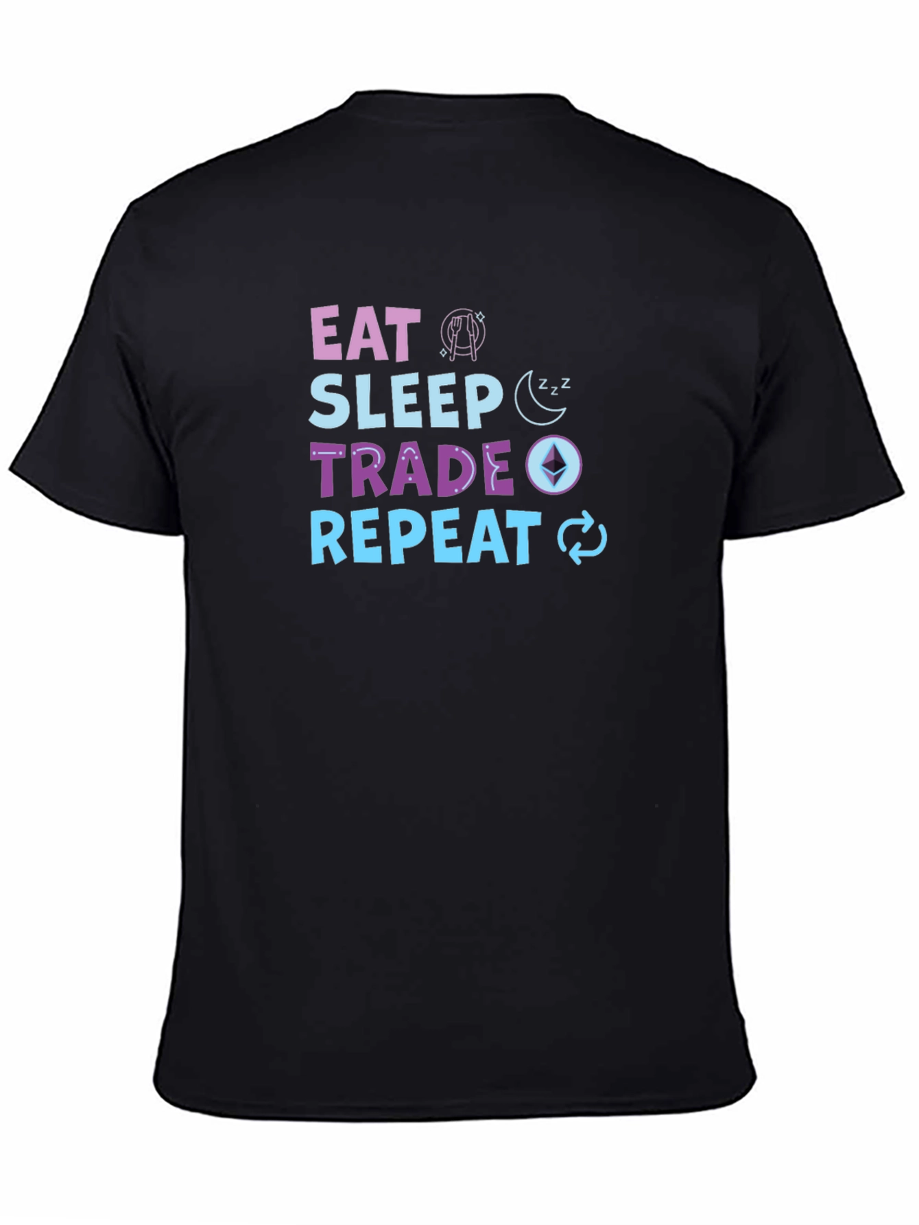 Eat Sleep Trade Repeat Black T-Shirt