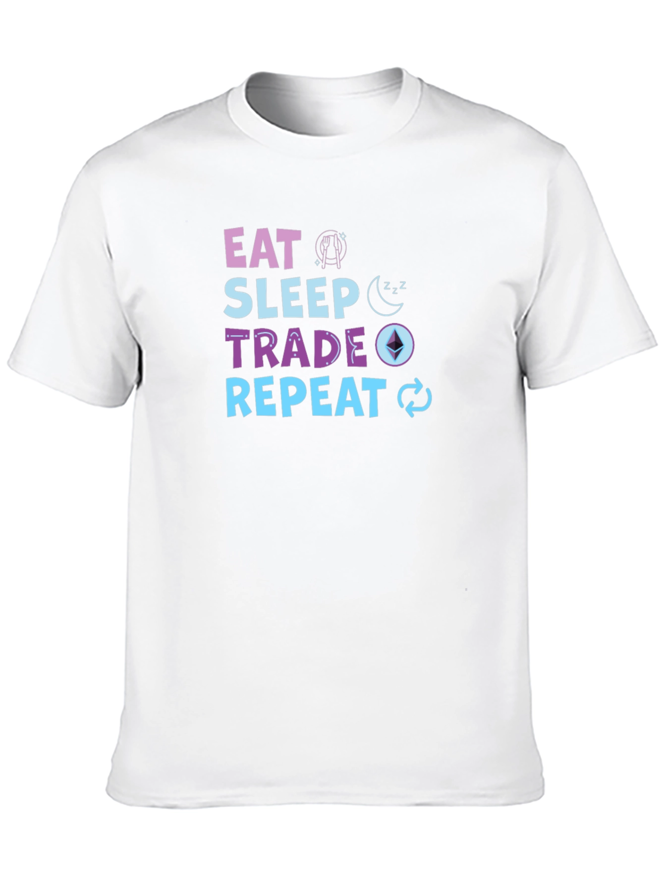 Eat Sleep Trade Repeat Black T-Shirt