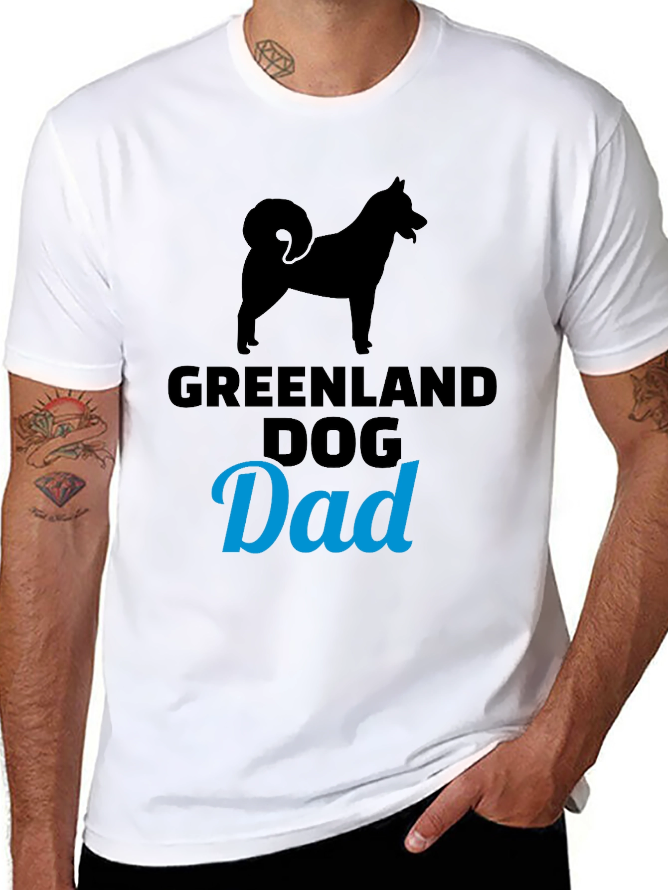 Greenland Dog Dad T-Shirt Black Dog Lover Tee