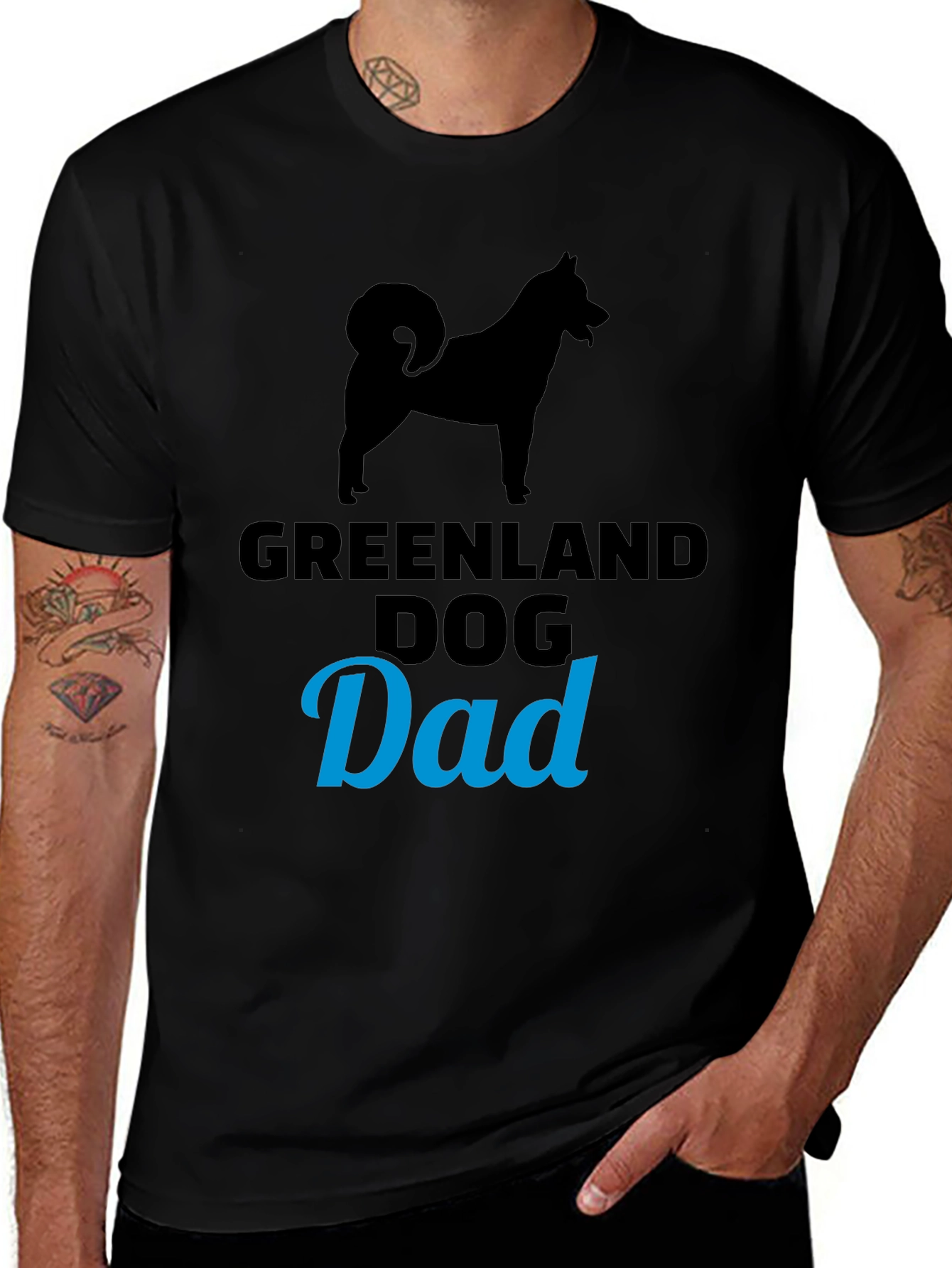 Greenland Dog Dad T-Shirt Black Dog Lover Tee