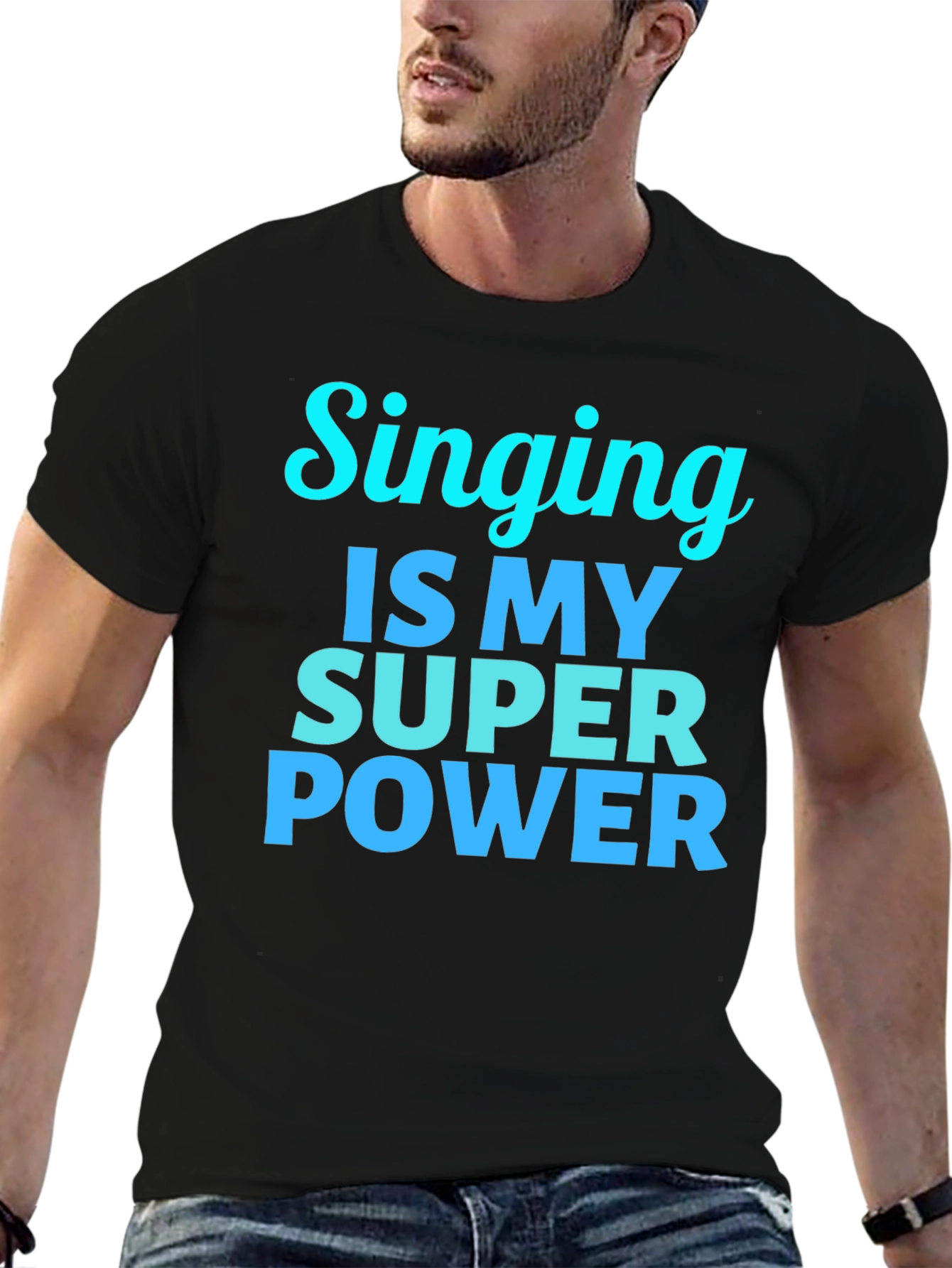 Singing is My Super Power Black T-Shirt