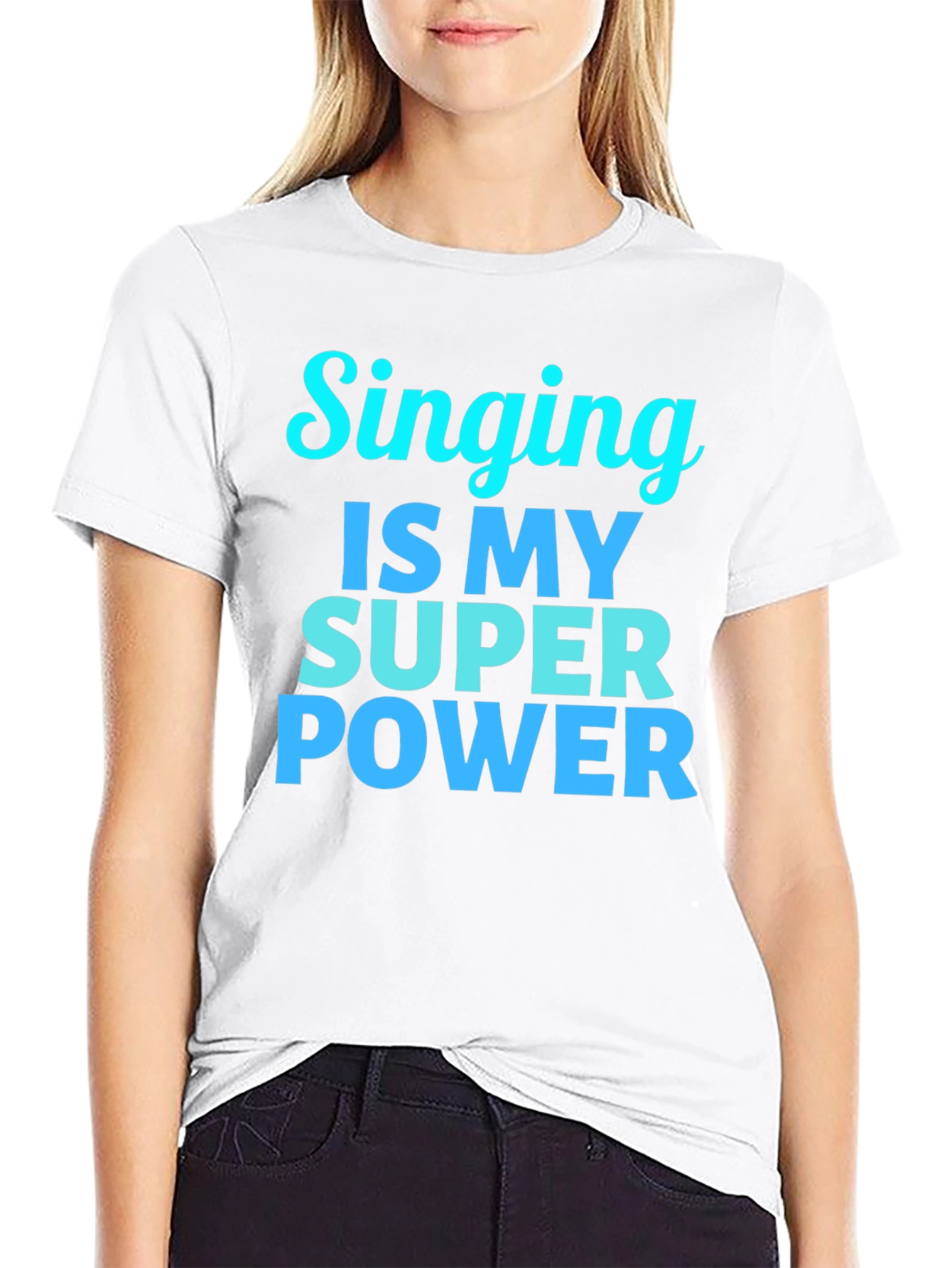 Singing is My Super Power Black T-Shirt