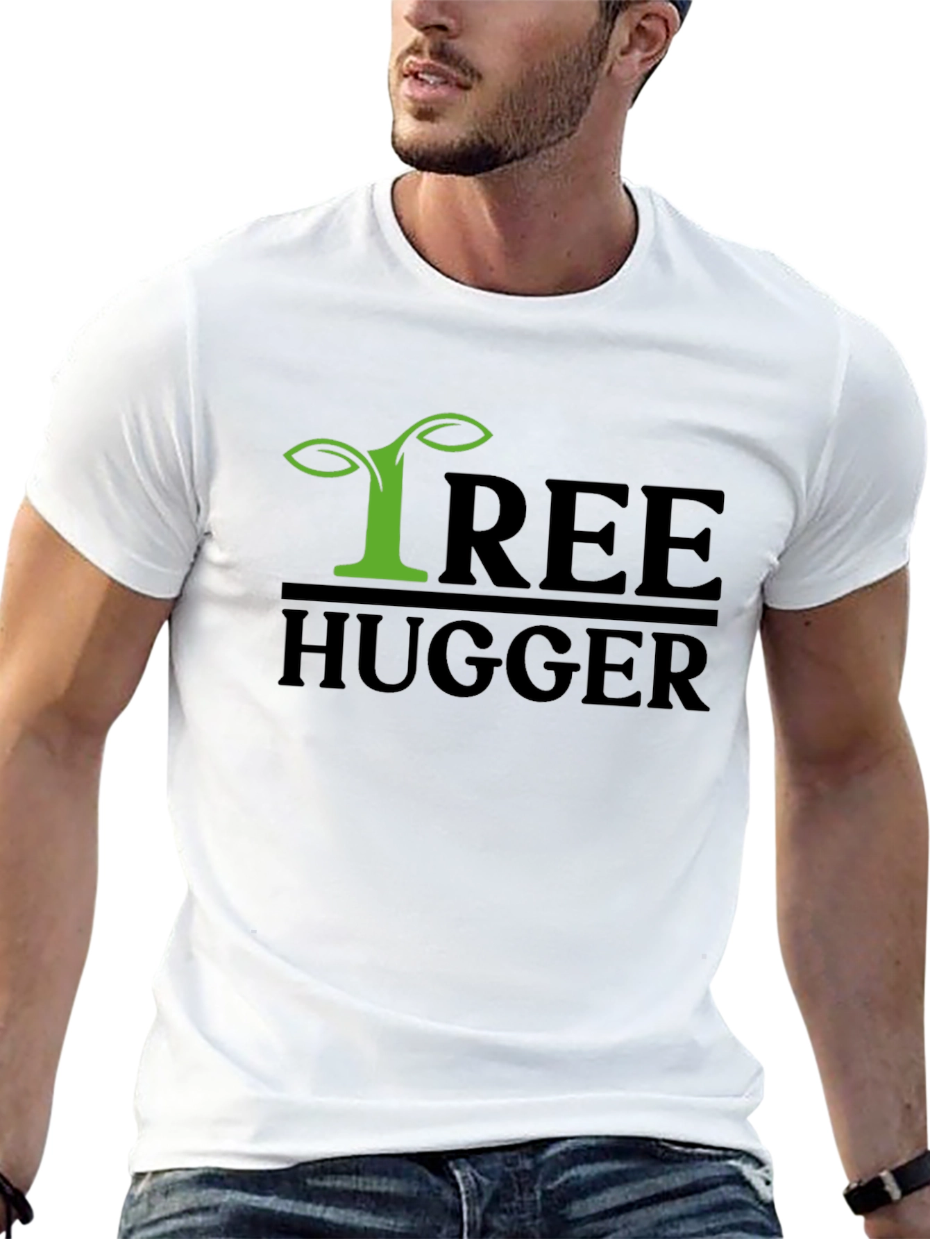 Tree Hugger Graphic Tee - Eco-Friendly Statement Shirt