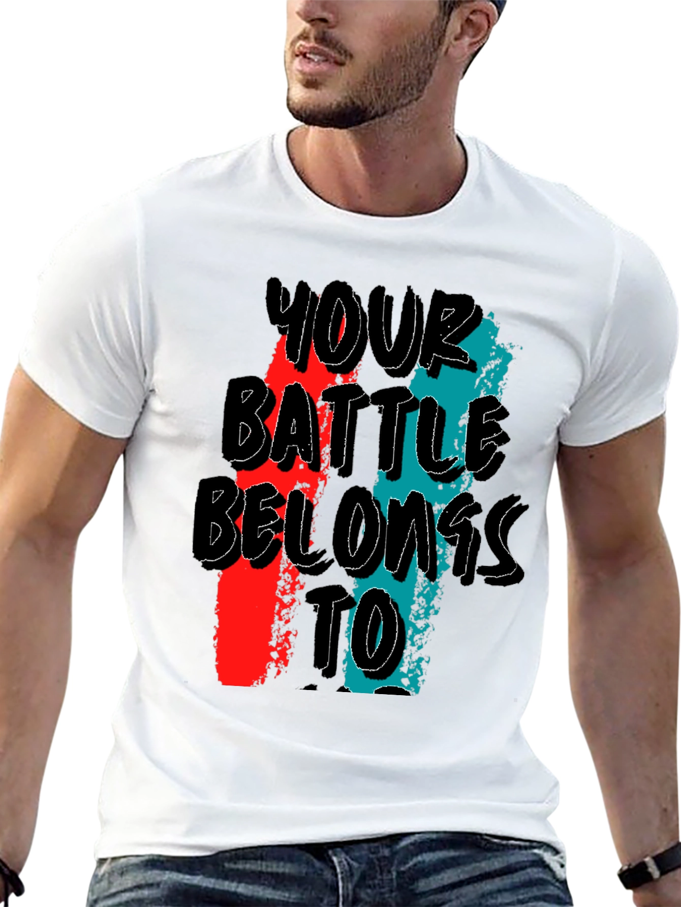 Your Battle Belongs To Graphic Tee - Black