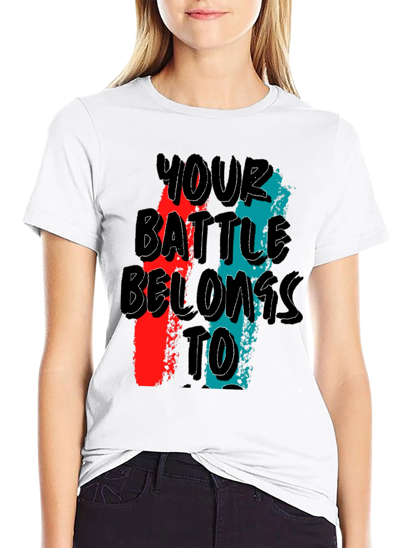 Your Battle Belongs To Graphic Tee - Black